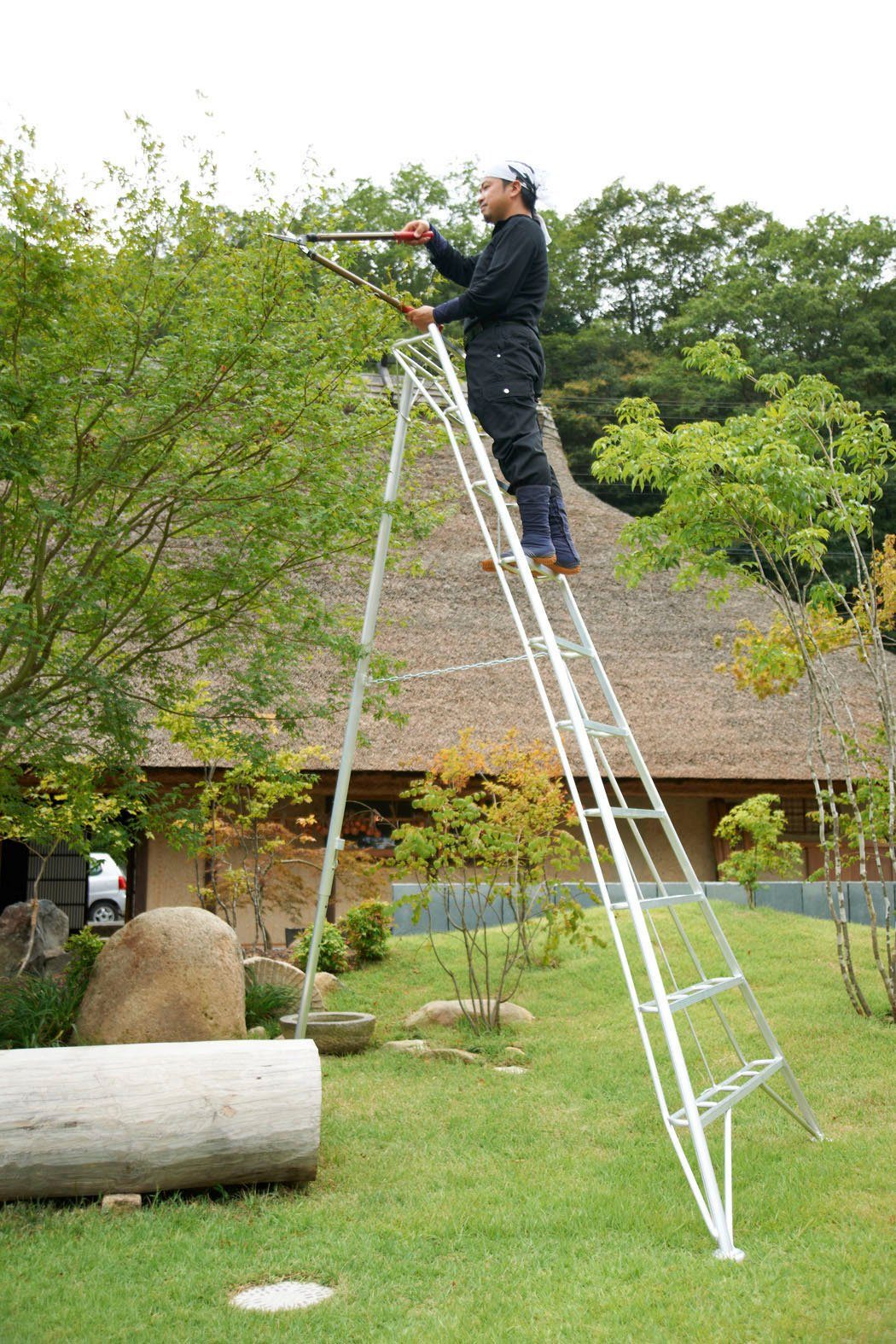 Gartenleiter, Unebenheiten aus im gleicht Vielzweckleiter, Gelände Niwaki