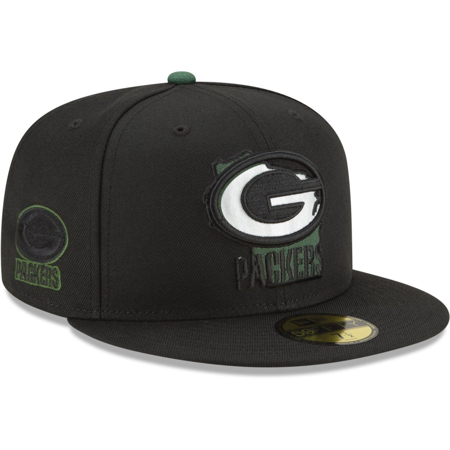 New Era Fitted Cap 59Fifty STATE LOGO NFL Teams Green Bay Packers