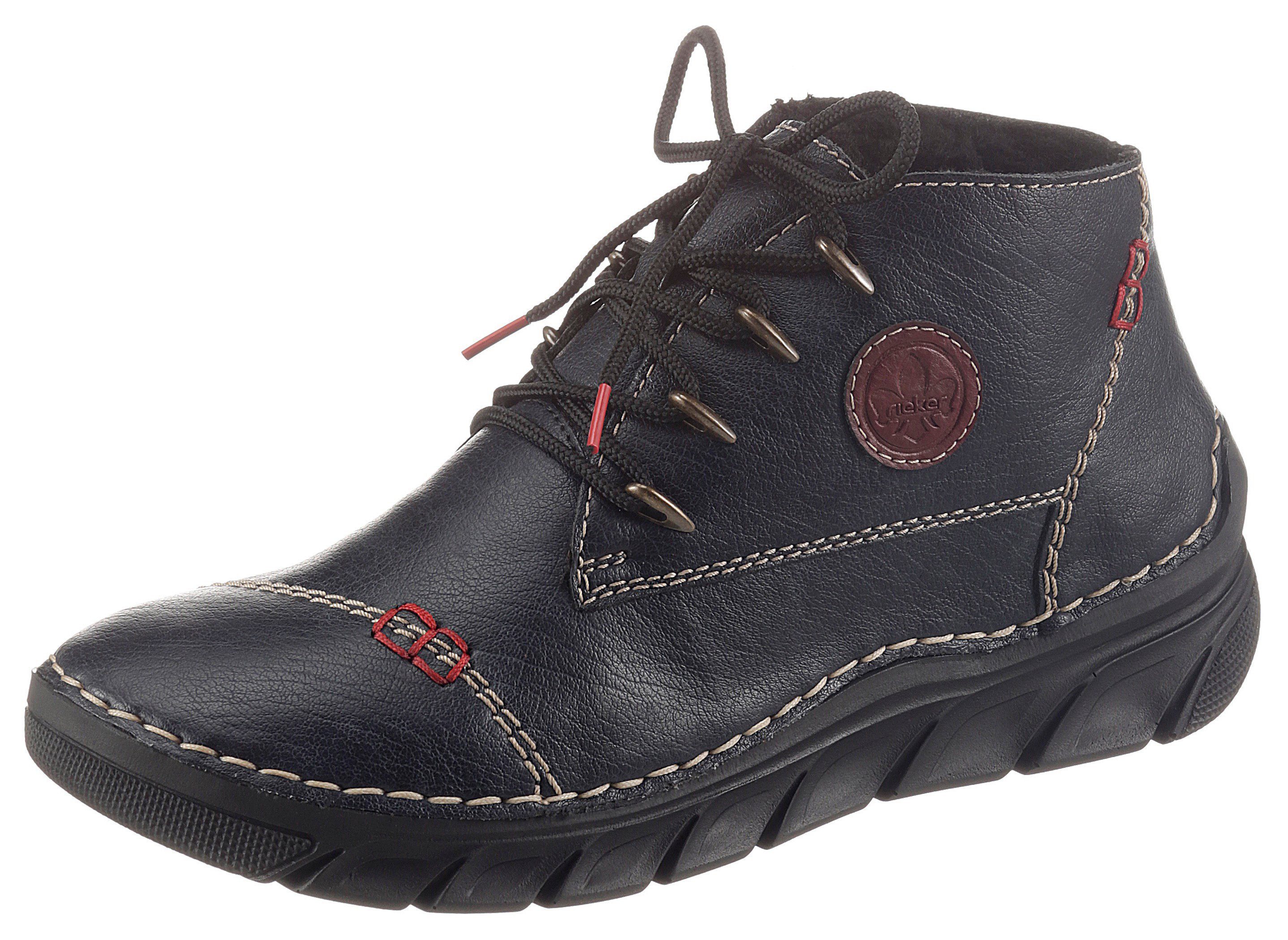 Rieker Schnürboots mit aufwändigen Kontrastnähten günstig online kaufen