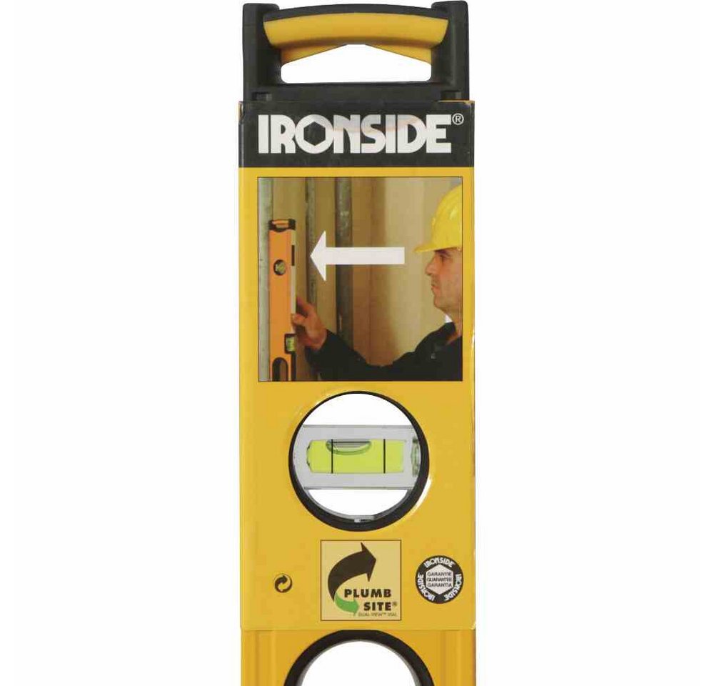 Thumbnail - IRONSIDE Wasserwaage Alu-Wasserwaage Dual View 80 cm mit 3 Libellen Aluminium