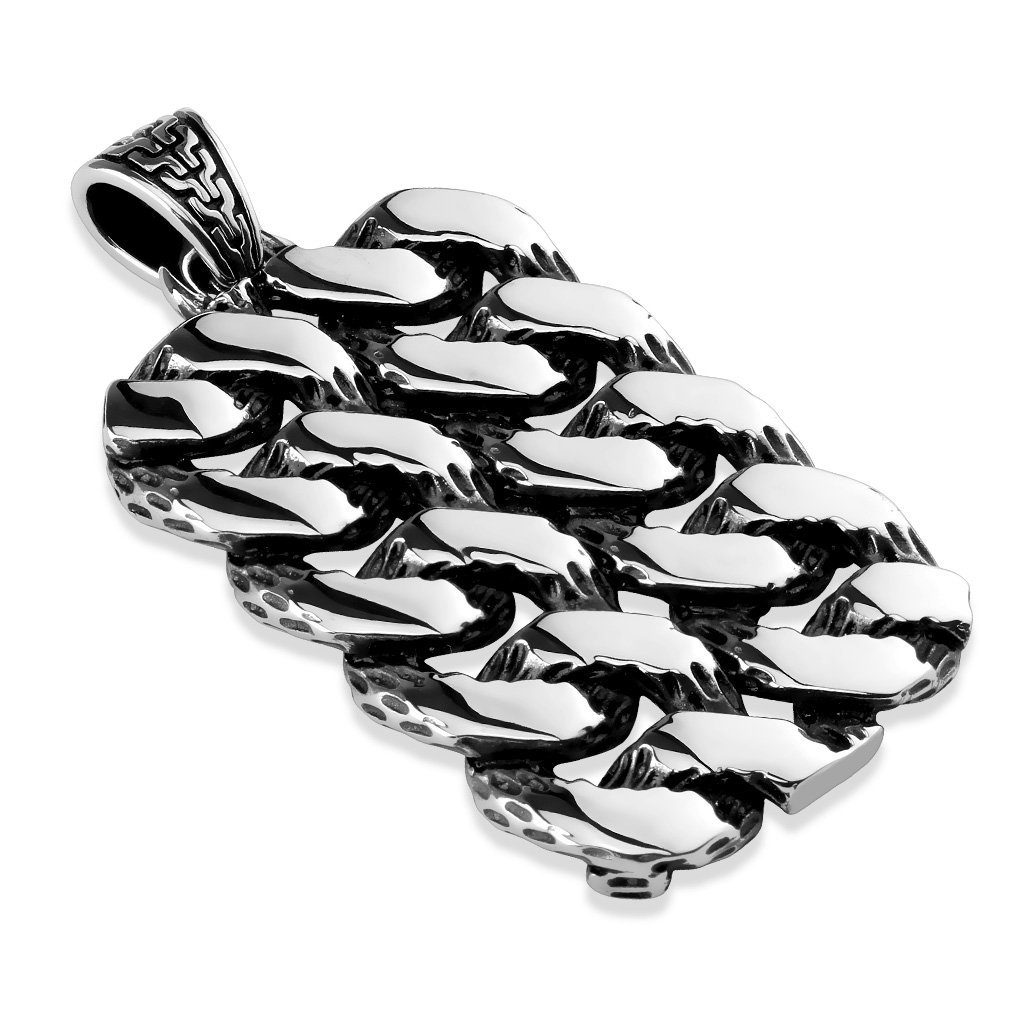 Anhänger Set Anhänger Dog Tag Kettenglieder silber aus Edelstahl Unisex