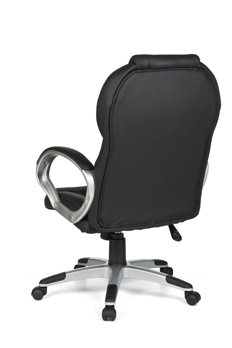 Amstyle Chefsessel SPM1.220 (Bezug Kunstleder Bürostuhl Schreibtischstuhl Drehstuhl 120 mit Polsterung Design kg), XXL Schwarz