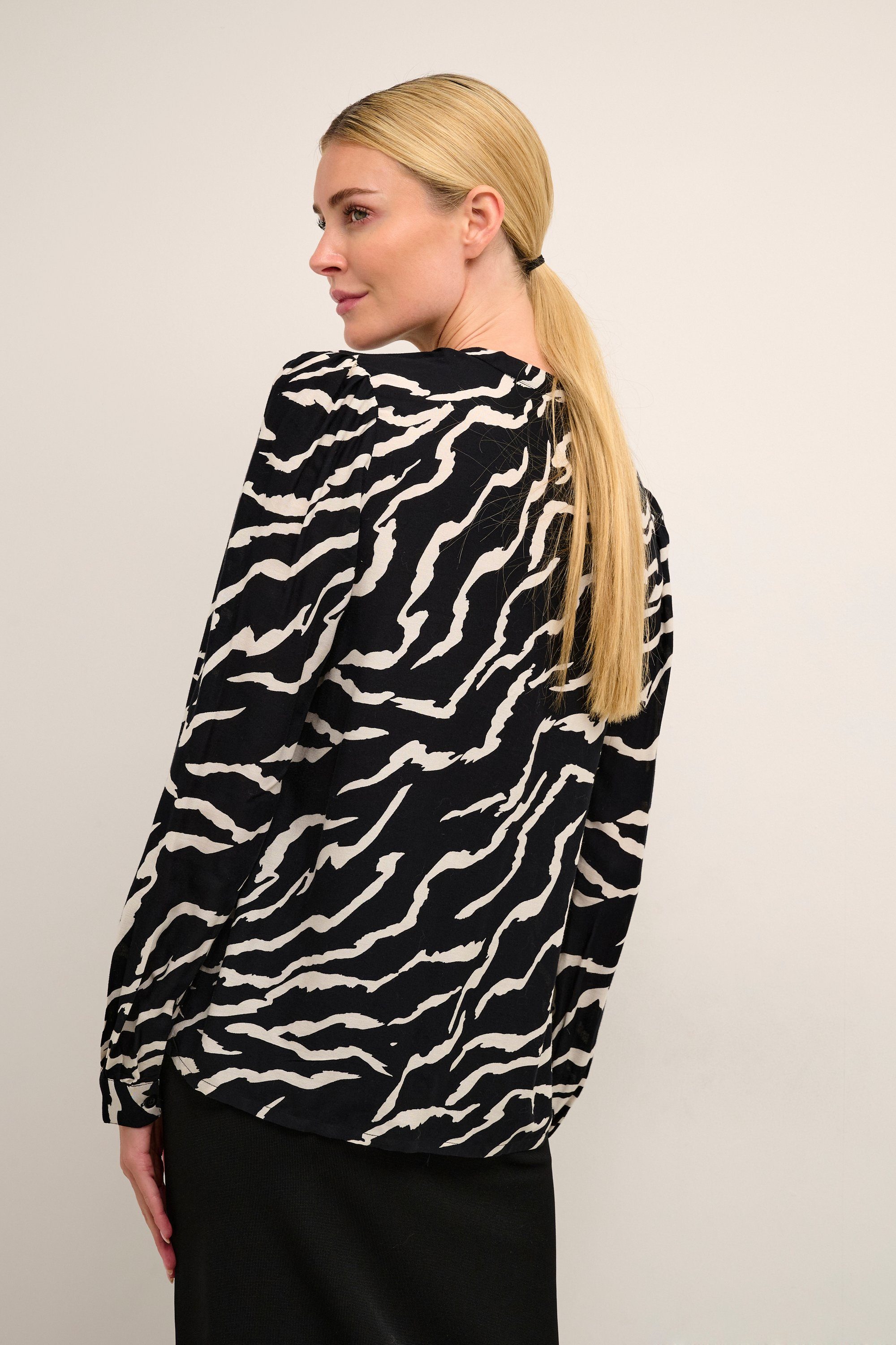 KAFFE Langarmbluse Langarm-Bluse KAsomia