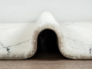 Hochflor-Teppich Pori Shaggy eleganter Designer Hochflorteppich, the carpet, Rechteck, Höhe: 30 mm, pflegeleicht, Langflor, Wohnzimmer, skandinavisch