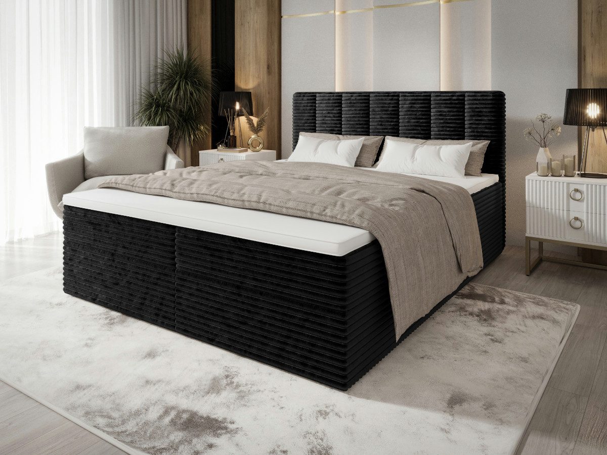 B&B Home Boxspringbett Tiliani (H3 Matratze Bonellfederung, Kopfteil, Bettk günstig online kaufen