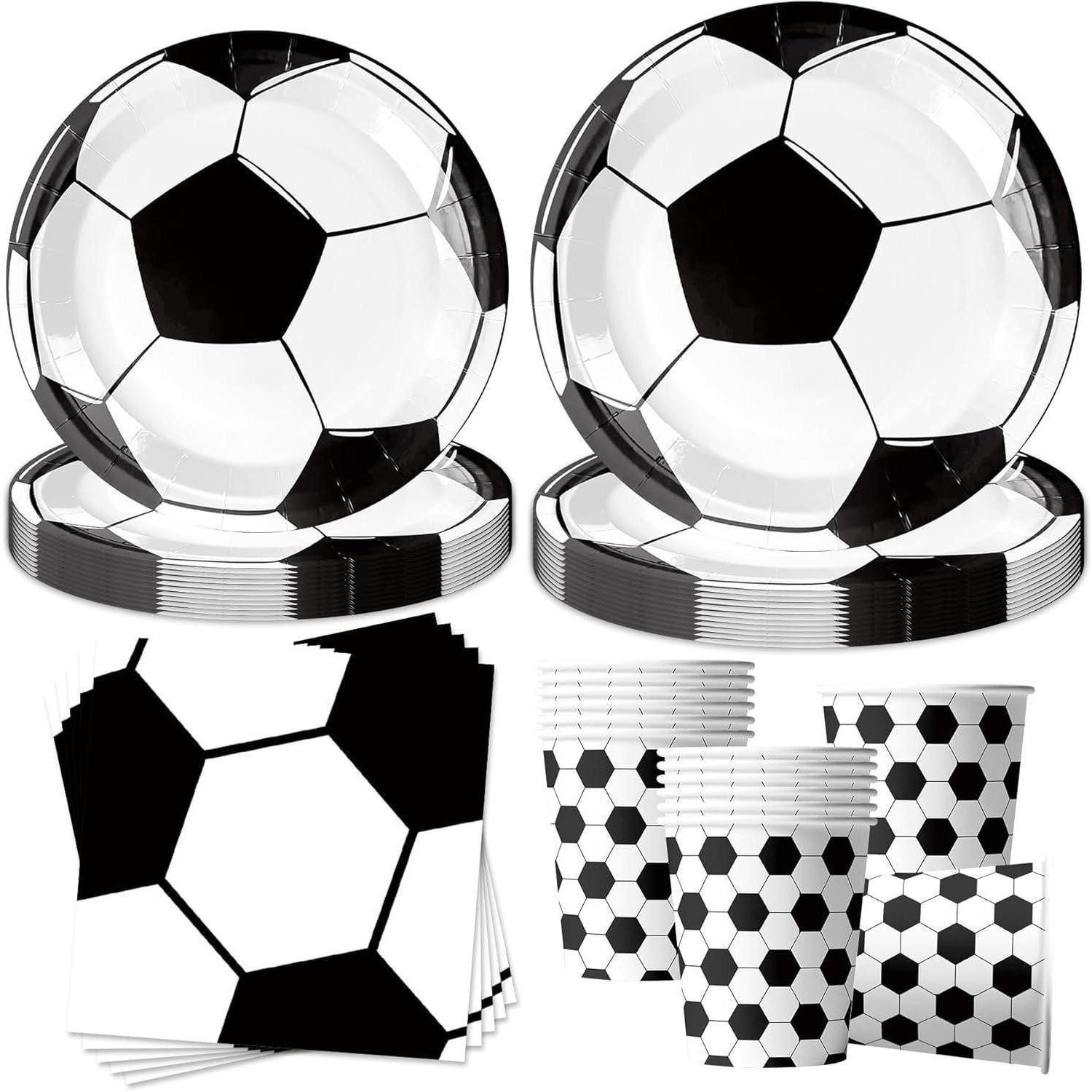 LuxusKollektion Pappteller Fußball Partygeschirr Set für 10 Gäste WM 2026, (1 St)