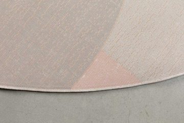 Teppich Teppich grau rosa D 240 cm, Zuiver, Höhe: 1 mm