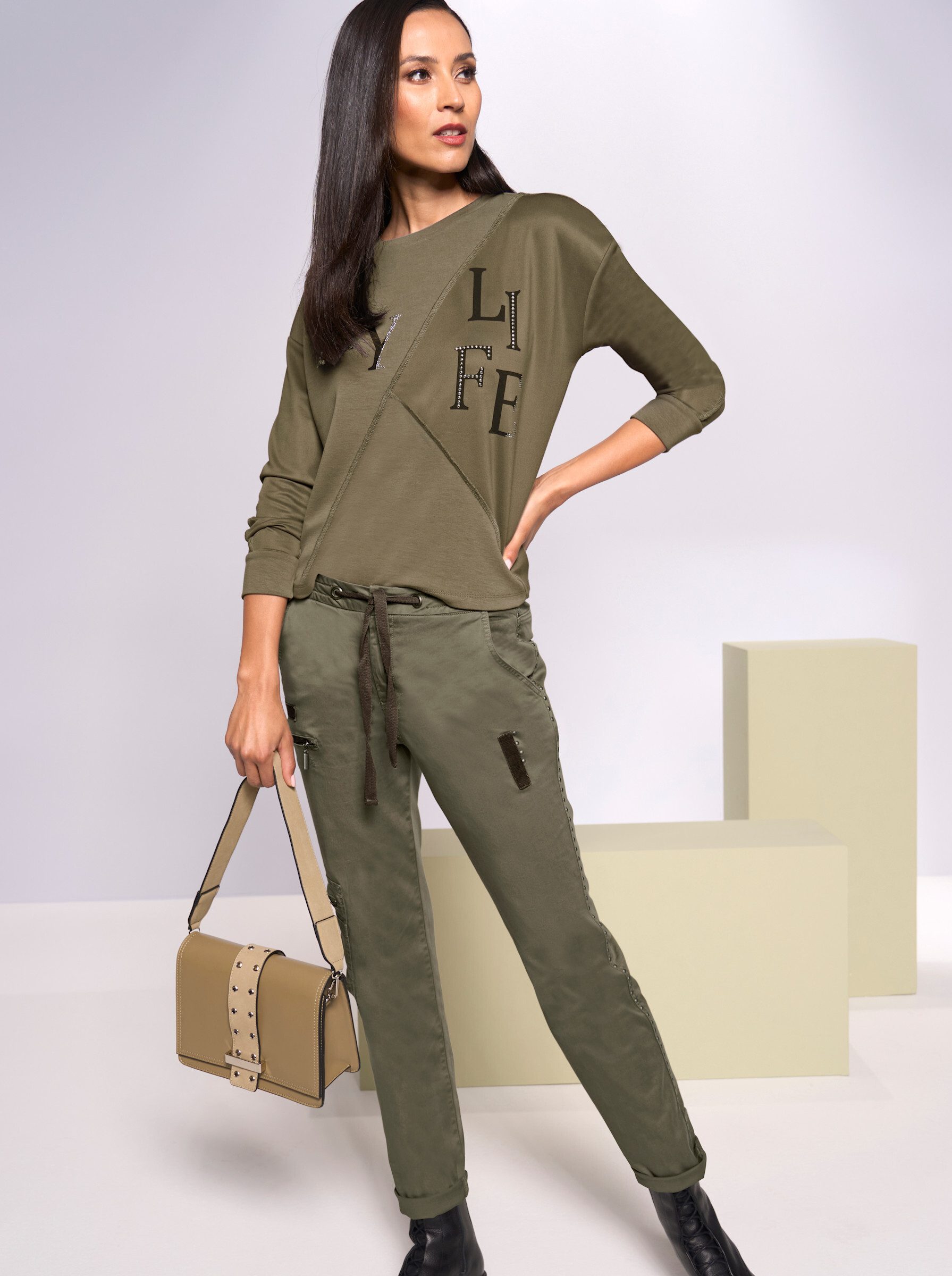 heine Jerseyhose Cargohose Innenbeinlänge ca. 68 günstig online kaufen