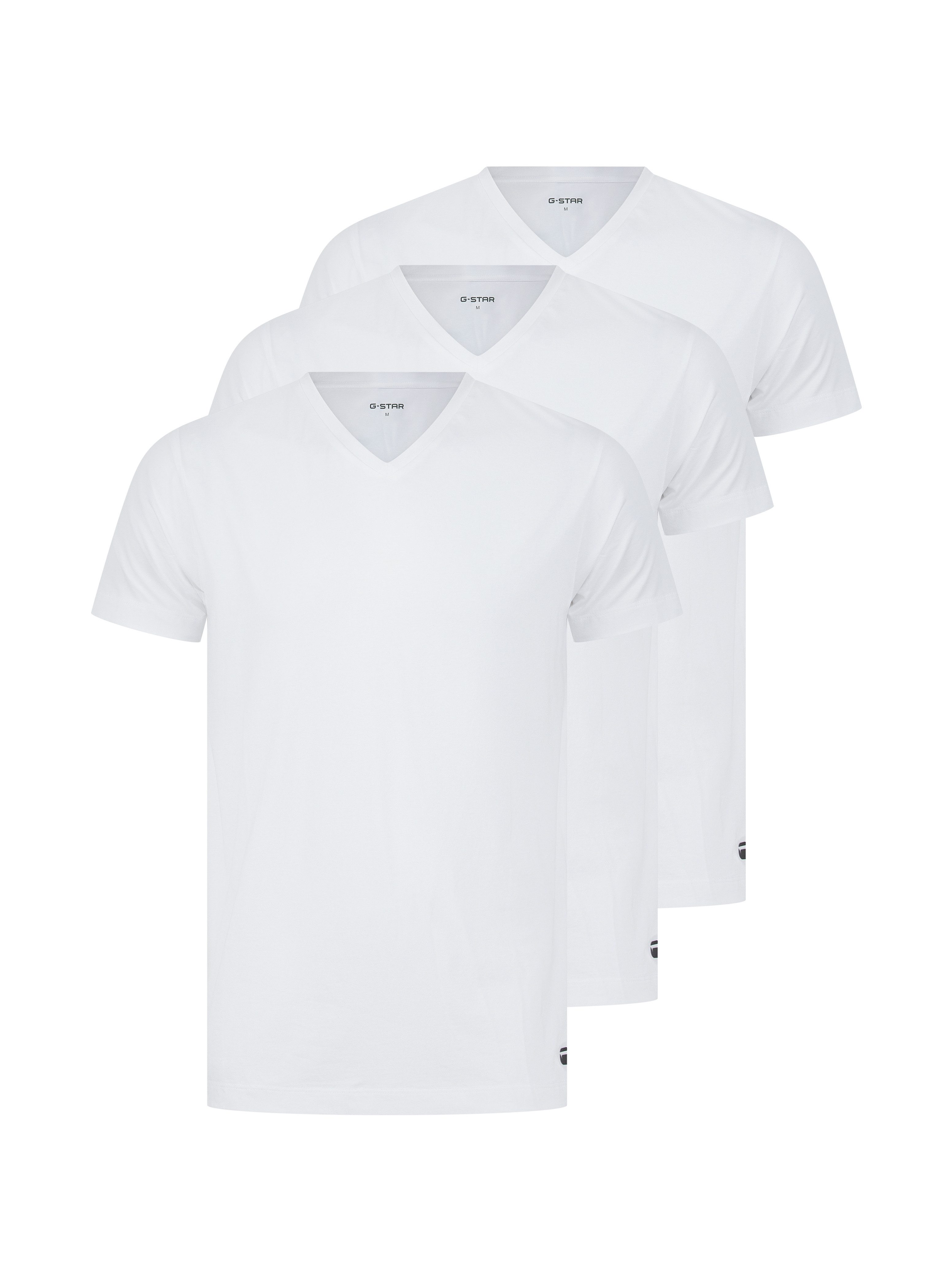 G-STAR V-Shirt SPRUCE, 3 PACK V-NECK SLEEP SHIRTS (Packung, 3-tlg) im Regular Fit