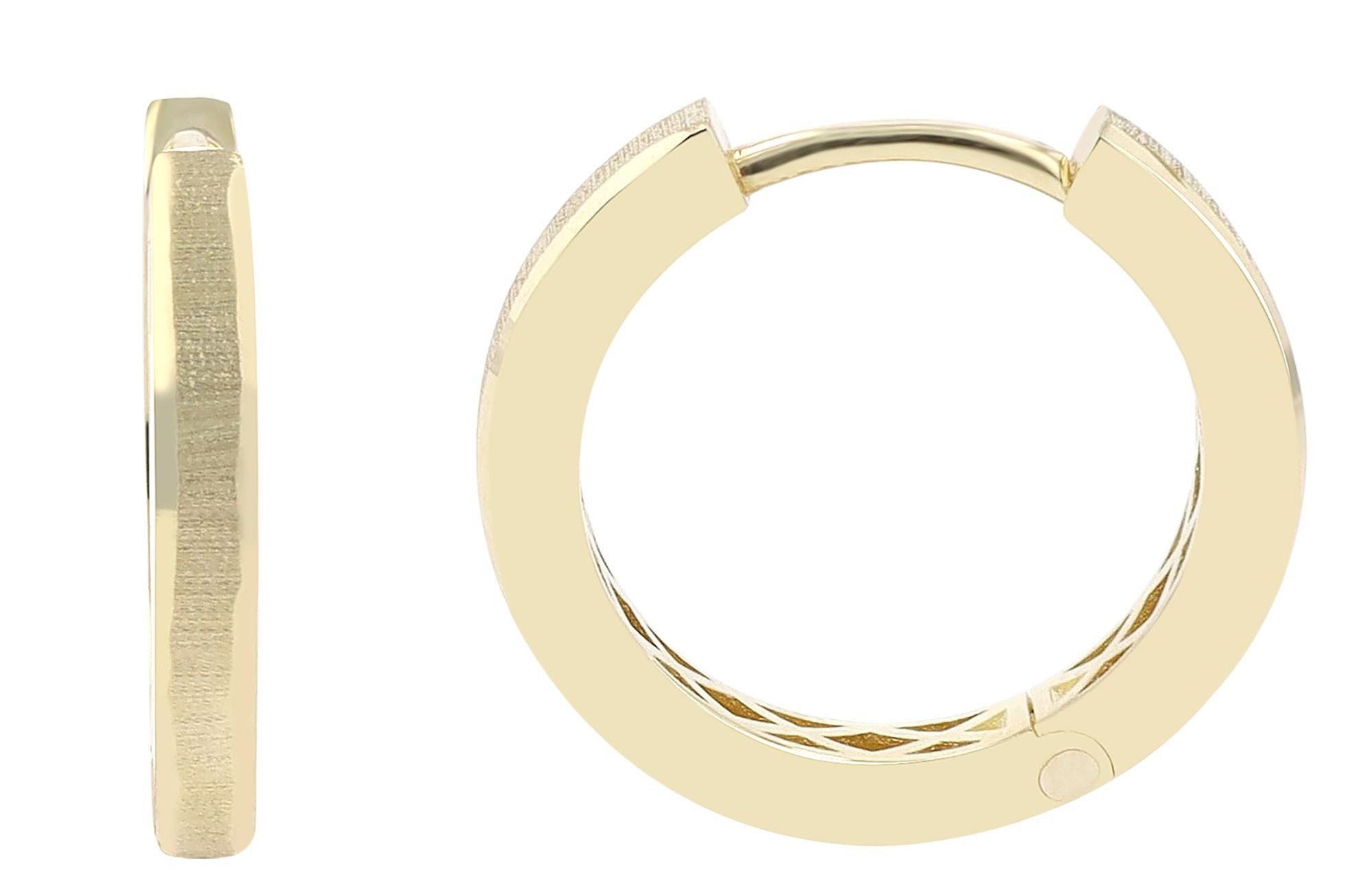 Ohrring-Set Elestria 333er Gold Klapp-Creolen "Elestria", Gelbgold, 8 Karat