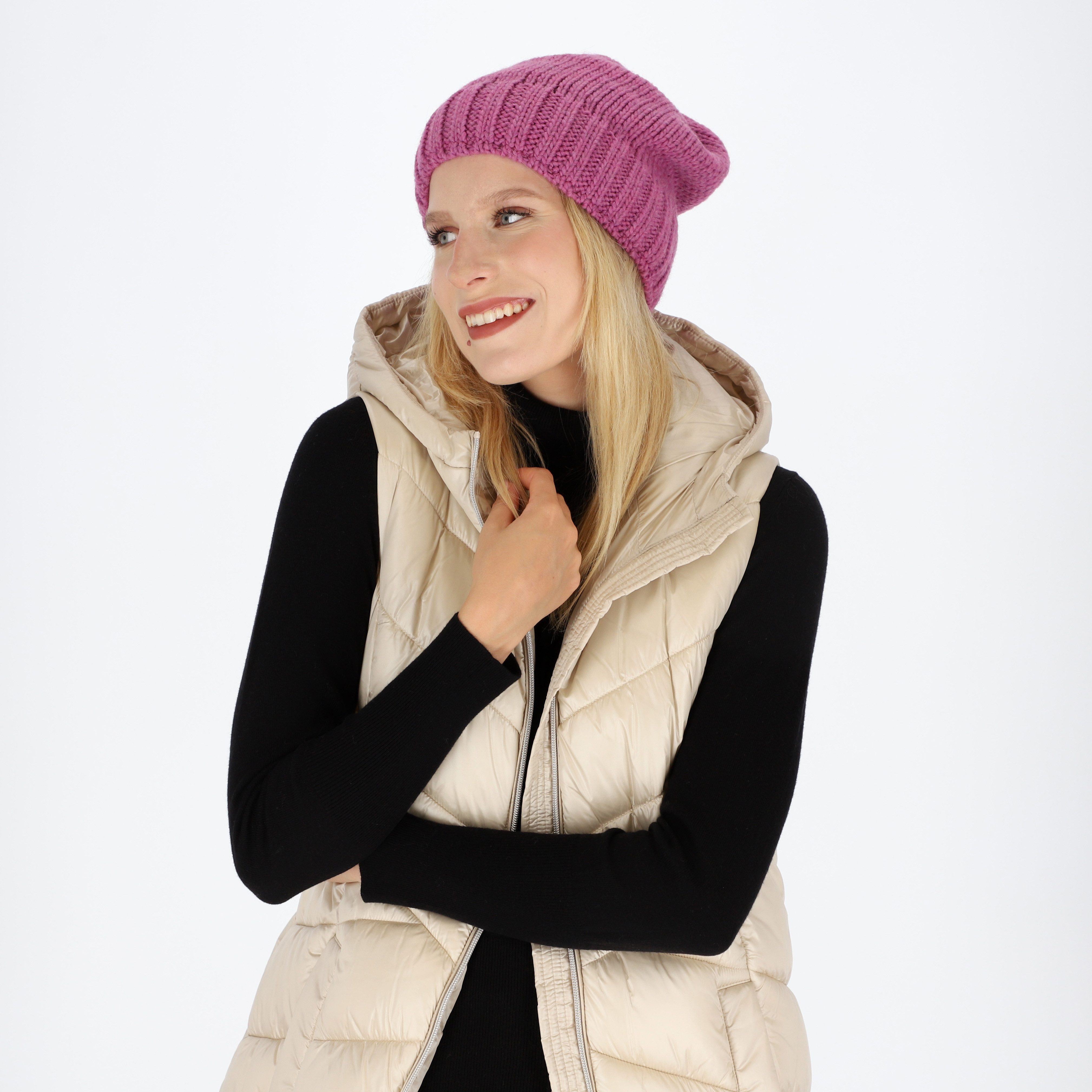 halsüberkopf Accessoires Strickmütze Beanie mit Rippe günstig online kaufen