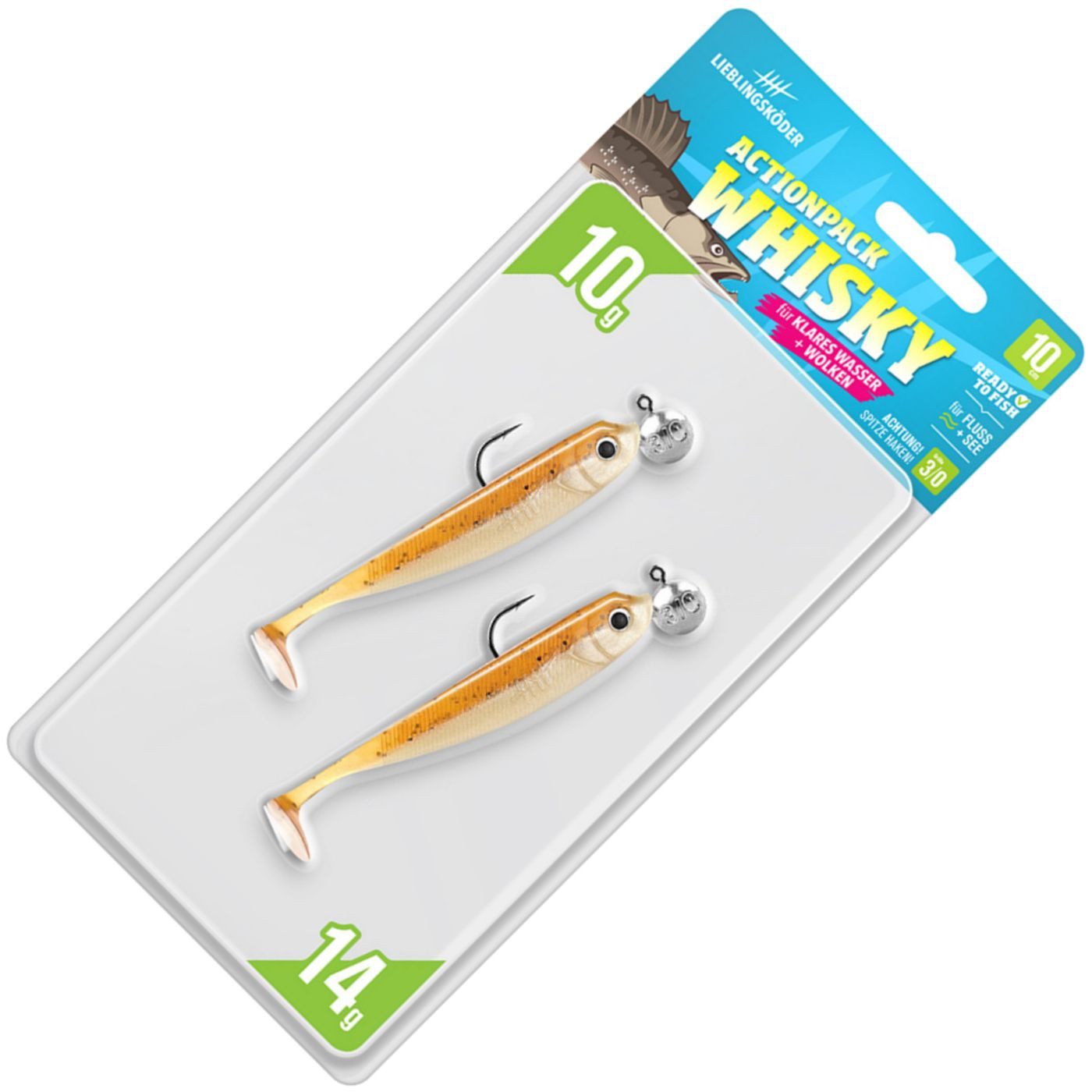 Lieblingsköder Kunstköder Lieblingsköder Actionpack 10cm - 2 montierte Gummifische