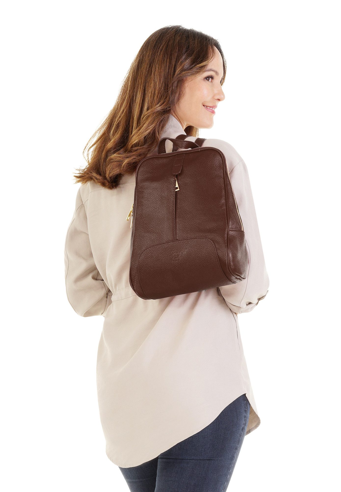 Samantha Look Cityrucksack, echt Leder, Made in Italy günstig online kaufen
