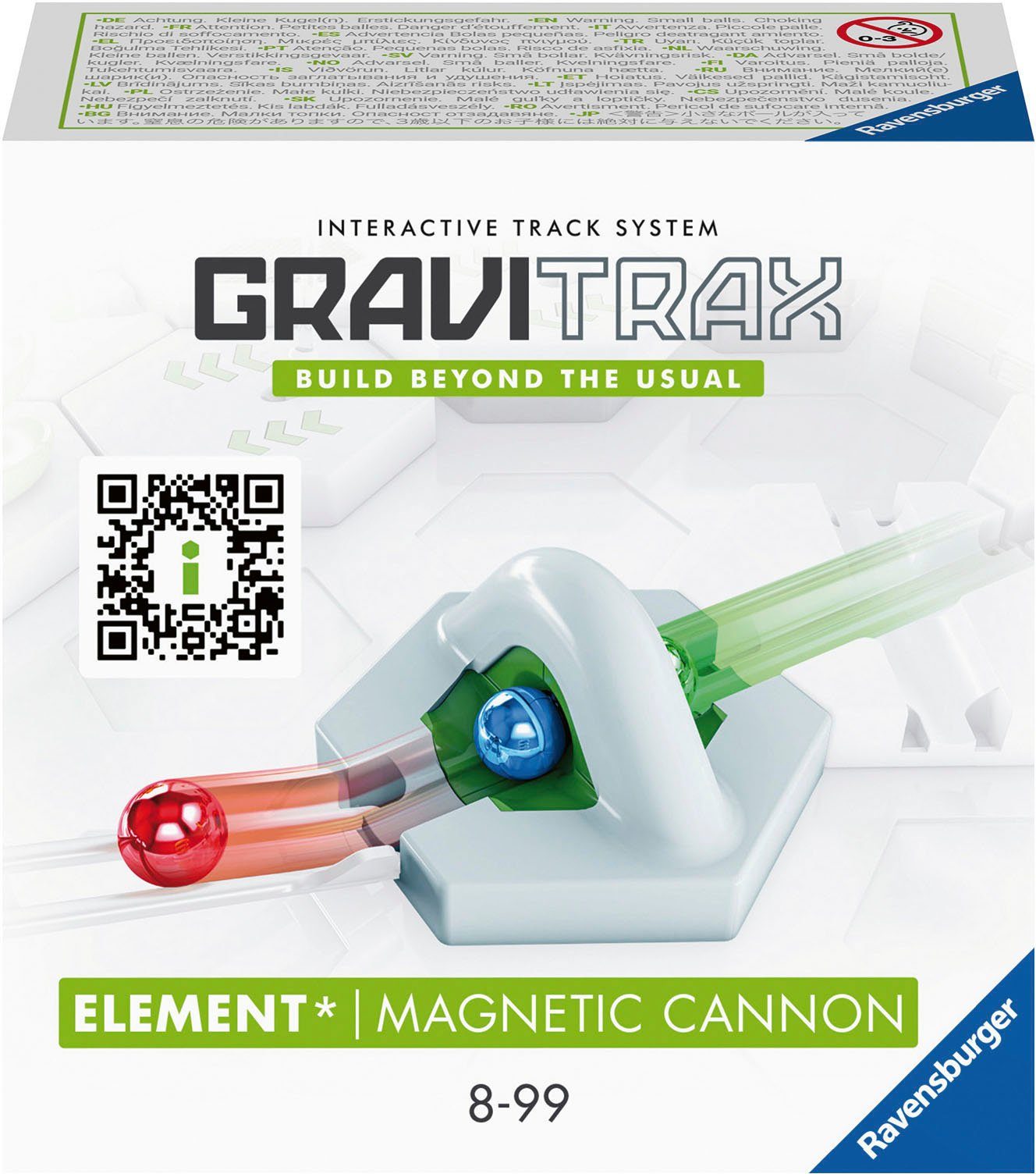 Ravensburger Kugelbahn-Bausatz GraviTrax Element Magnetic cannon, Made in Europe