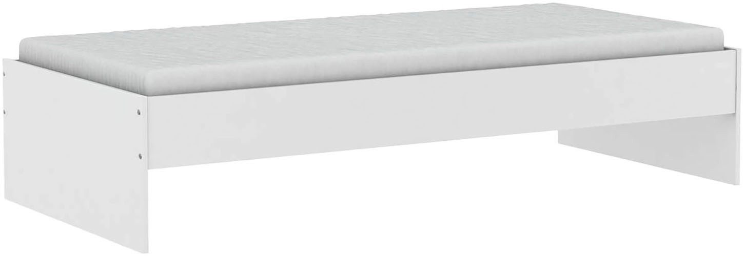 Demeyere GROUP Einzelbett TIDY BETT Weiss 90X200 Optional erweiterbar, Ergänzbare Module mit extra Schubladen & Schränken