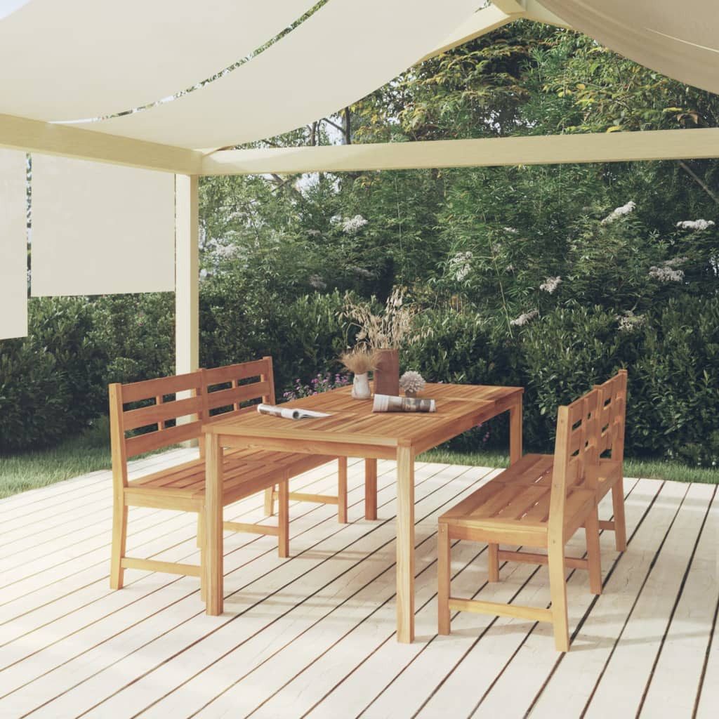 furnicato Garten-Essgruppe aus Naturholz 180 x 90 x 77 cm, (1-tlg)