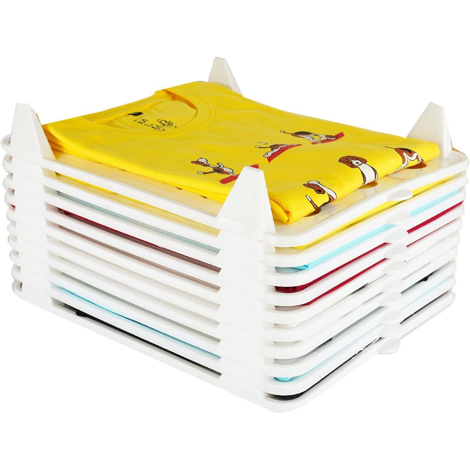 HEYHIPPO Faltbox 10er Set Hemdenordner, T-Shirt Organizer stapelbar 37,5x29 günstig online kaufen