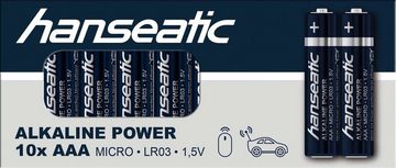 Hanseatic 60 Stck Alkaline Power, AAA Micro Batterie, LR03 (60 St), bis zu 5 Jahren Lagerfähigkeit