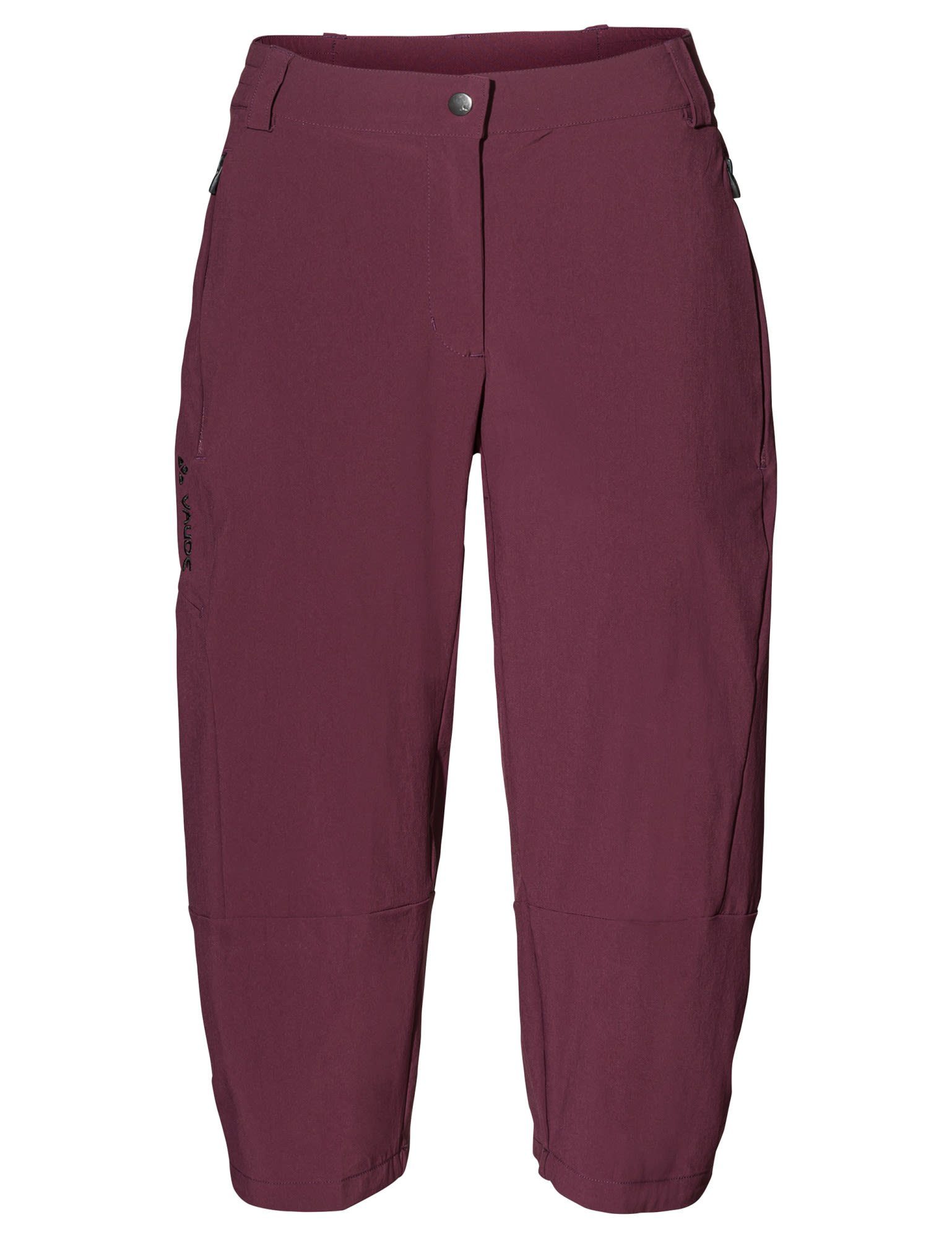 VAUDE Outdoorhose Vaude Womens Yaras 3/4 Pants Damen Hose Cassis