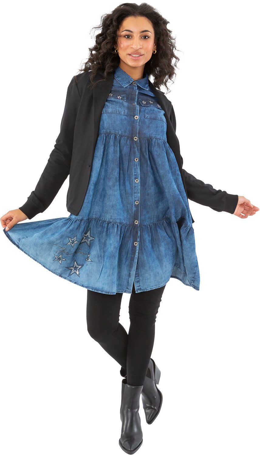 Gio Milano Sweatblazer G29-9100, mit Eingrifftaschen und Ärmeldruck Logodru günstig online kaufen