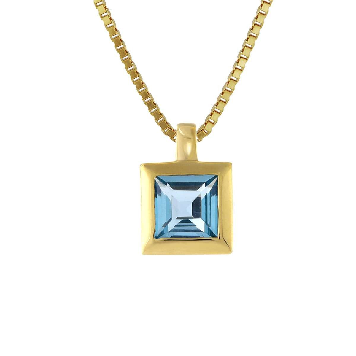 Acalee Kette mit Anhänger 80-1004-02, Topas Swiss Blau 333 / 8K Gold +