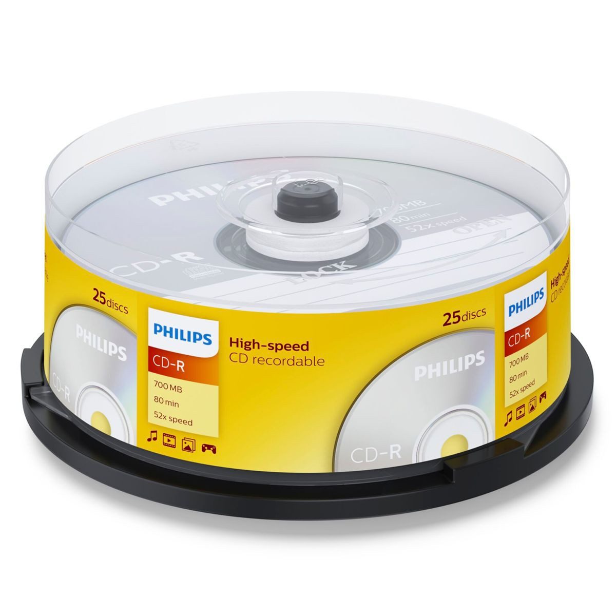 Philips CD-Rohling 1x25 CD-R 80Min 700MB 52x SP