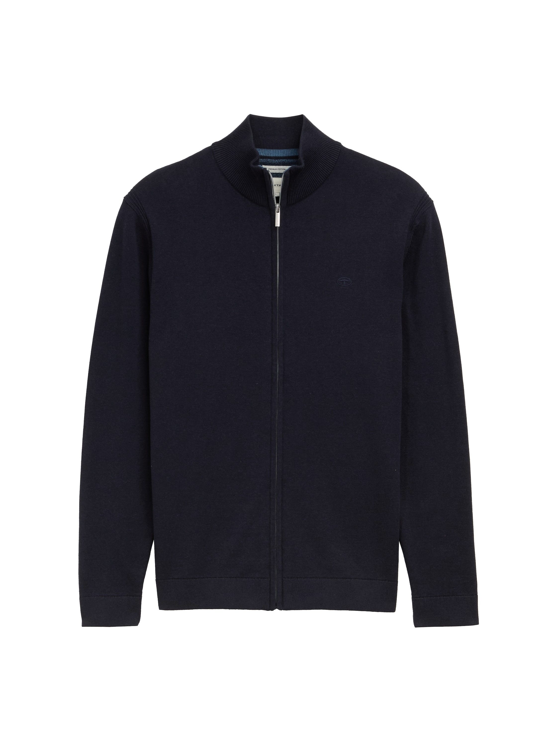 TOM TAILOR Strickjacke mit Logo Stickerei