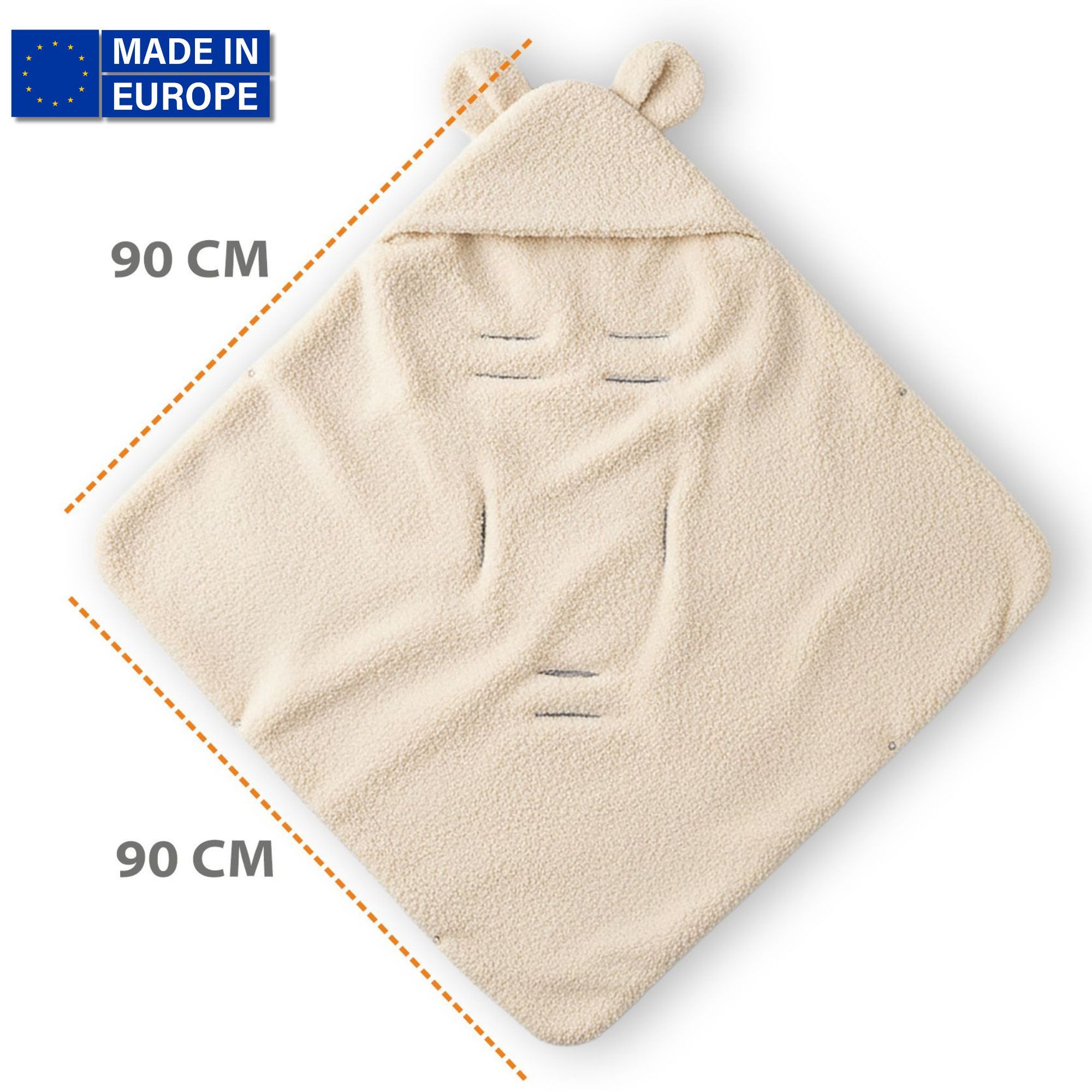 Einschlagdecke Babyschale Bouclé Winter Fußsack Neugeborene Winterschlafsack Blanket, Totsy Baby