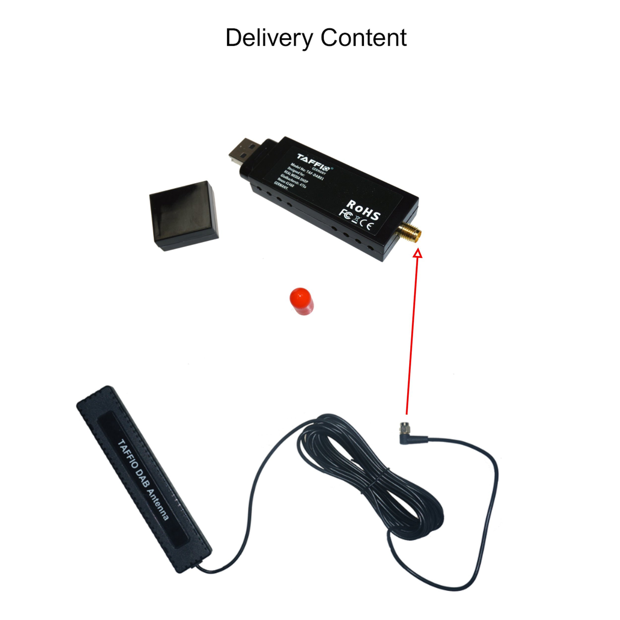 TAFFIO Universal USB DAB+Tuner/Antenne Digital Digitalradio Radios Empfänger (DAB) Radio Android