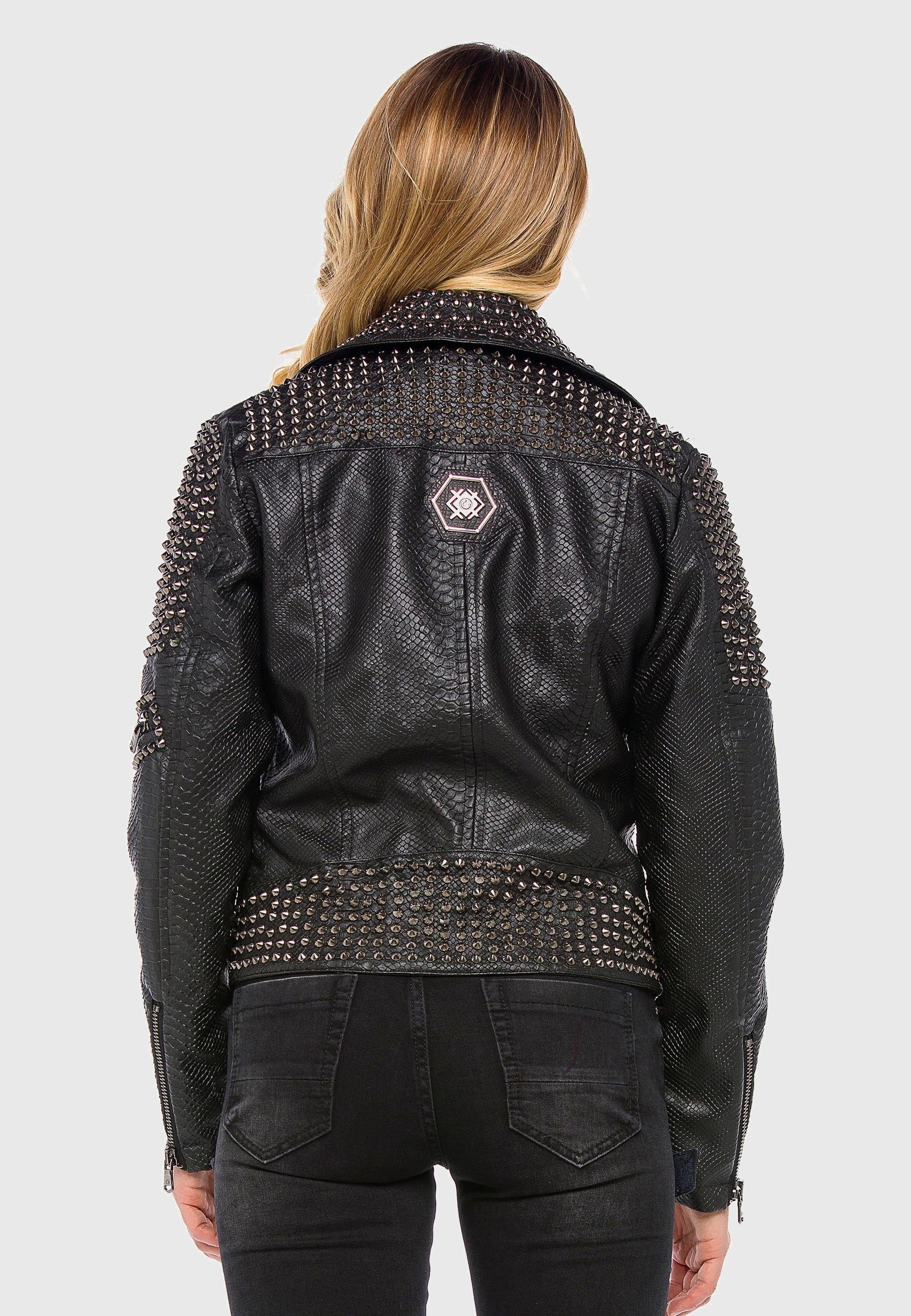 Cipo & Baxx Lederimitatjacke WJ167 aus Kunstleder