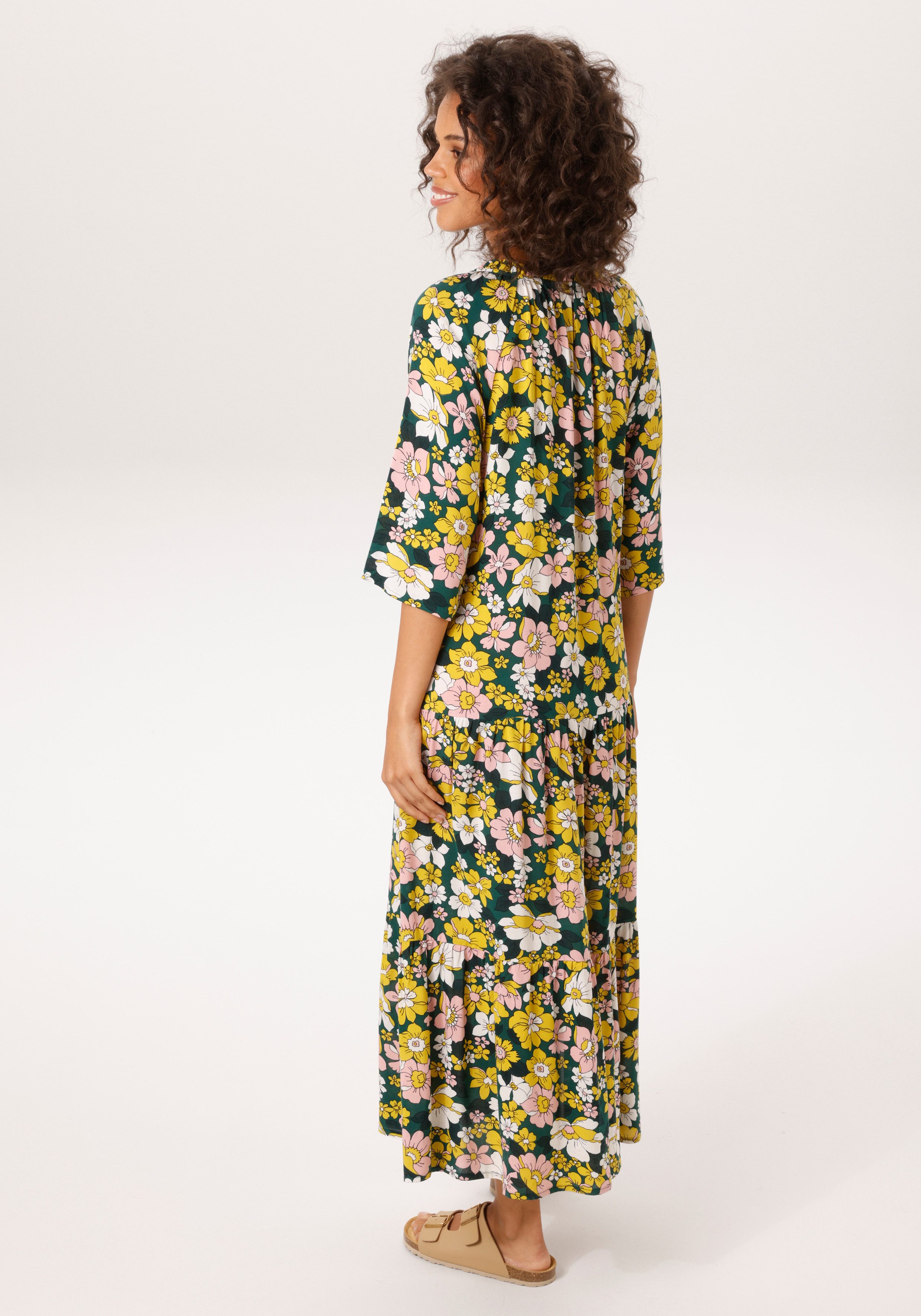 Aniston CASUAL Sommerkleid mit farbenfrohen Blütendruck - jedes Teil ein Un günstig online kaufen