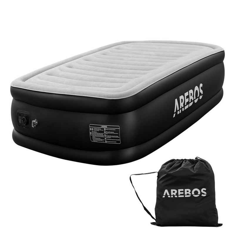 Arebos Luftbett Luftmatratze Aufblasbare Matratze Selbstaufblasend mit Pumpe, (Stück, Grau / Anthrazit Einzeln)