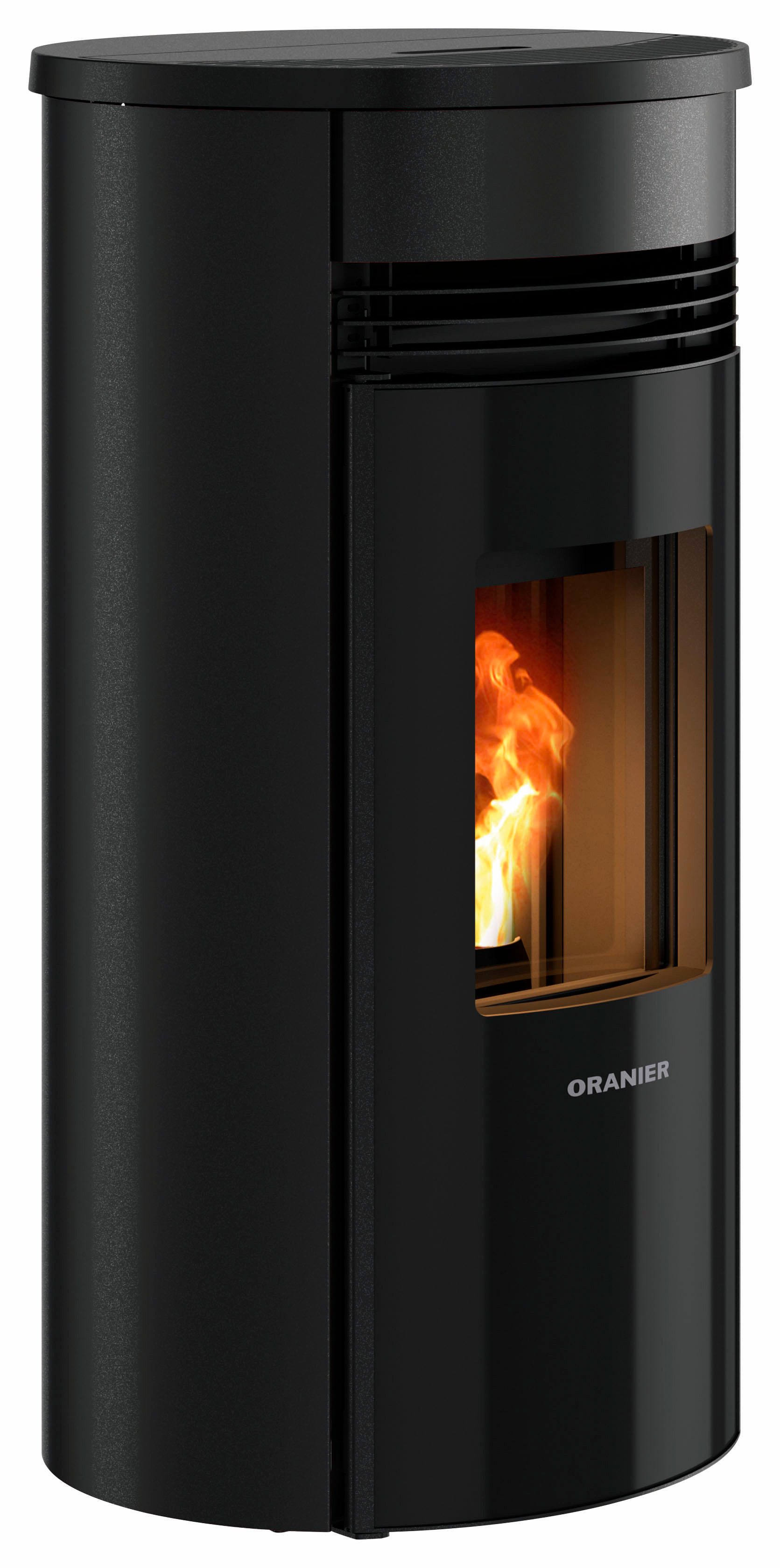 Oranier Pelletofen »Sando 50« Stahl Schwarz, 2,4 kW, Dauerbrand, Anschluss hinten