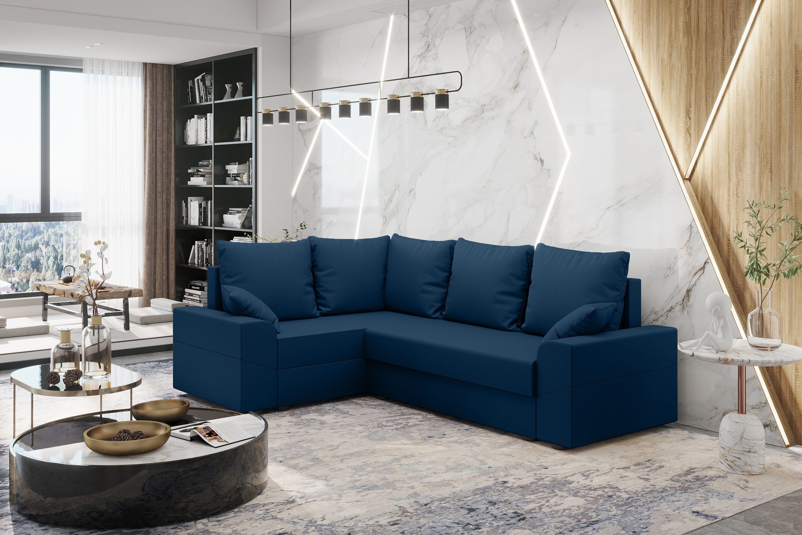 Design mit mit Ecksofa L-Form, Bettfunktion, Bettkasten, Sofa, Modern Montero, Stylefy Eckcouch, Sitzkomfort,