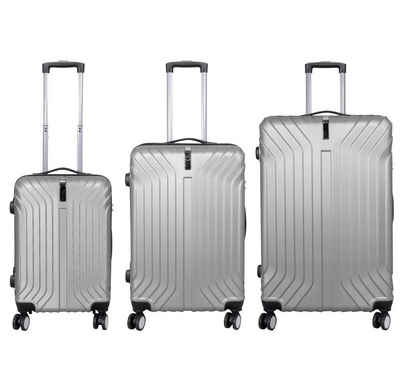 Valis Hartschalen-Trolley Valis Hartschalen-Trolley »Valis Hartschalen-Trolley »Valis Reisekoffer M-L-XL ABS Hartschalenkoffer 4x Doppelrollen, drehbar um 360° mit Qualitäts-Zahlenschloss