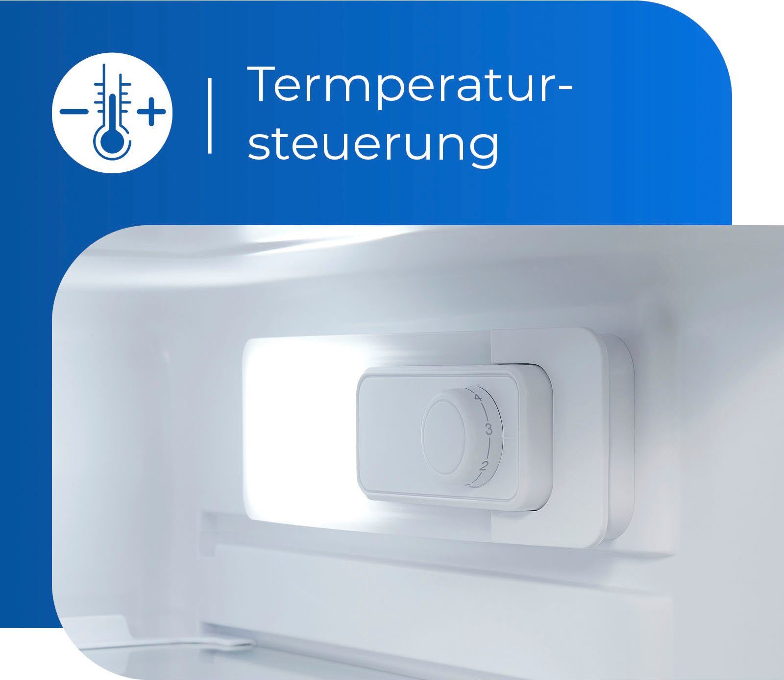 exquisit Kühlschrank KS16-V-H-040E breit hoch, 85,5 55 cm cm inoxlook