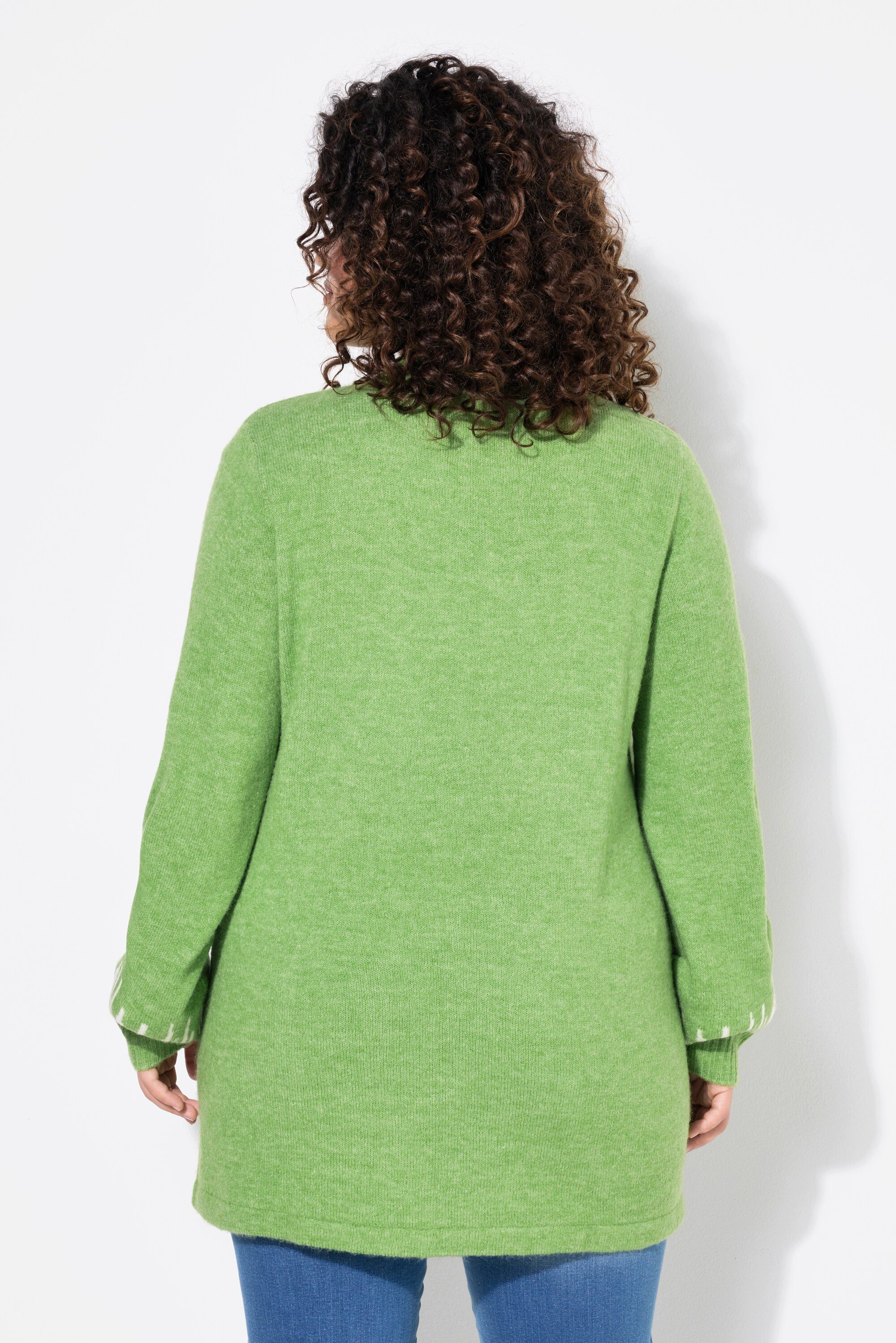Angel of Style Rollkragenpullover Pullover HAPPY-Statement Ballon-Langarm