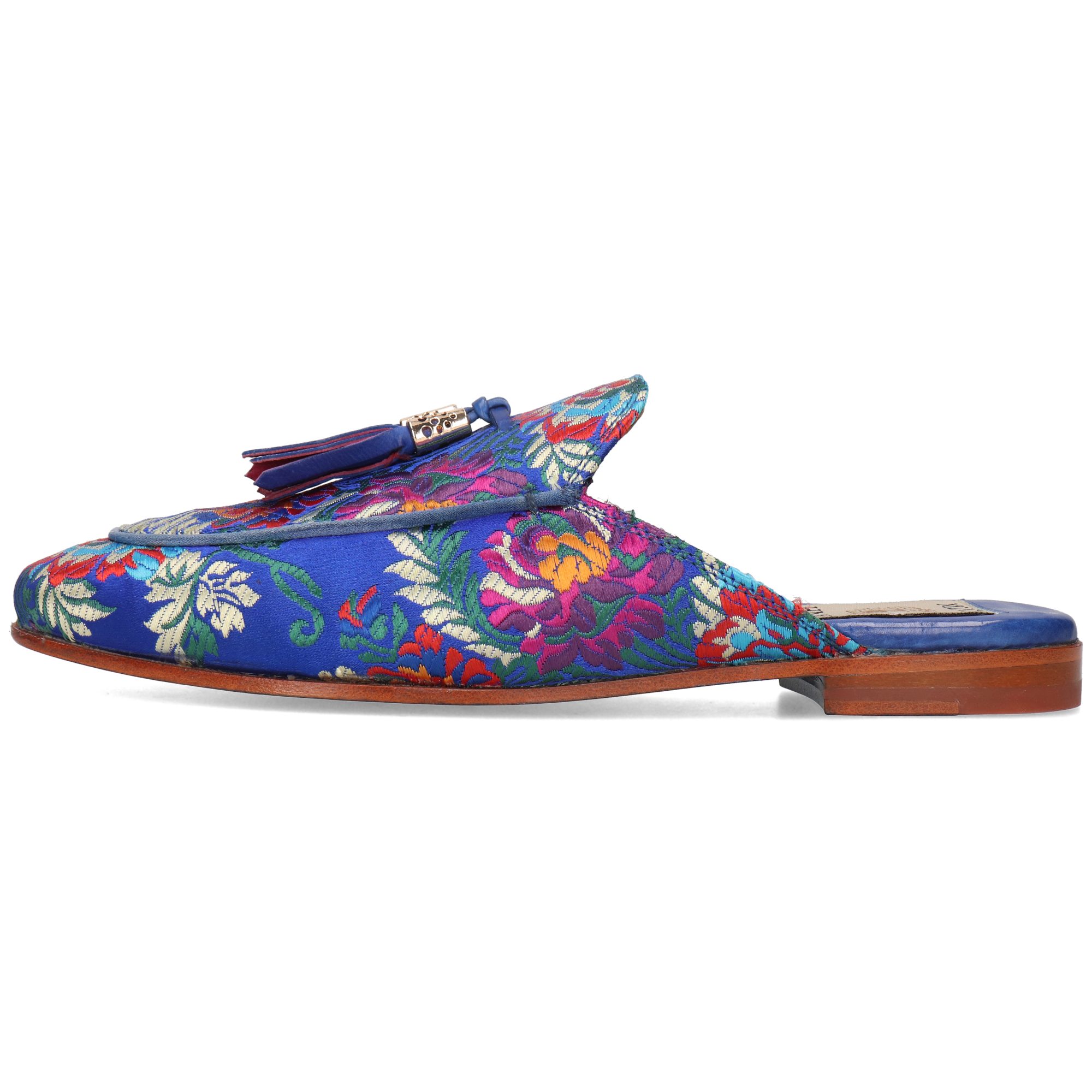 Melvin & Hamilton Scarlett 2 Textil-Pantoletten für Damen Flache Absätze, Echtes Leder, Stickerei