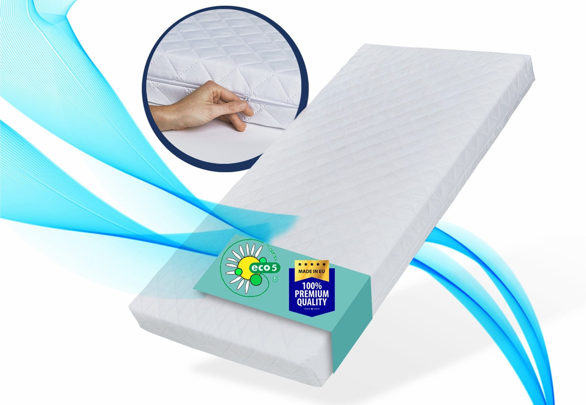 Kindermatratze SMART, Babymatratze mit abnehmbarem Bezug, waschbar bei 60°C günstig online kaufen