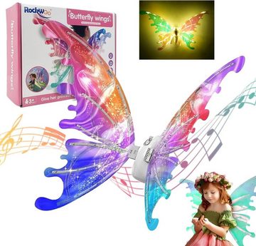 DOPWii Kostüm-Flügel leuchtende Schmetterlingsflügel, Elfenprinzessinflügel, für Geburtstage, Mottopartys und Schulaufführungen