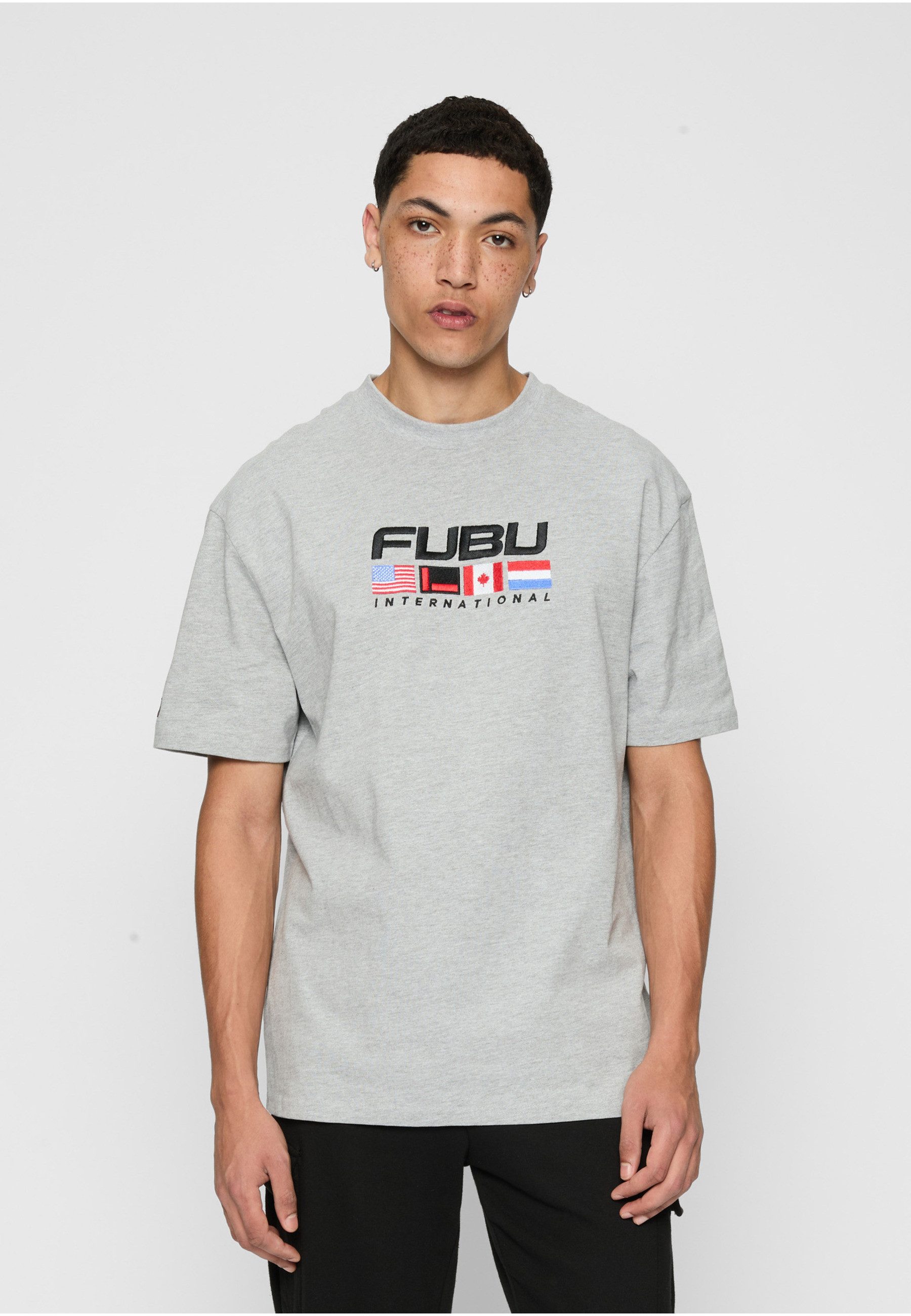 Fubu T-Shirt Fubu FBMQ12121GRY1 Fubu Corporate Intnl T-Shirt (1-tlg)