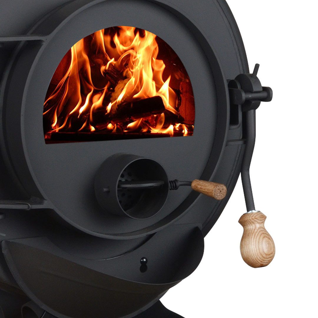 Bruno Kaminofen Bruno® Werkstattofen Mini II schwarz 9 kW Stahl A, 9 kW