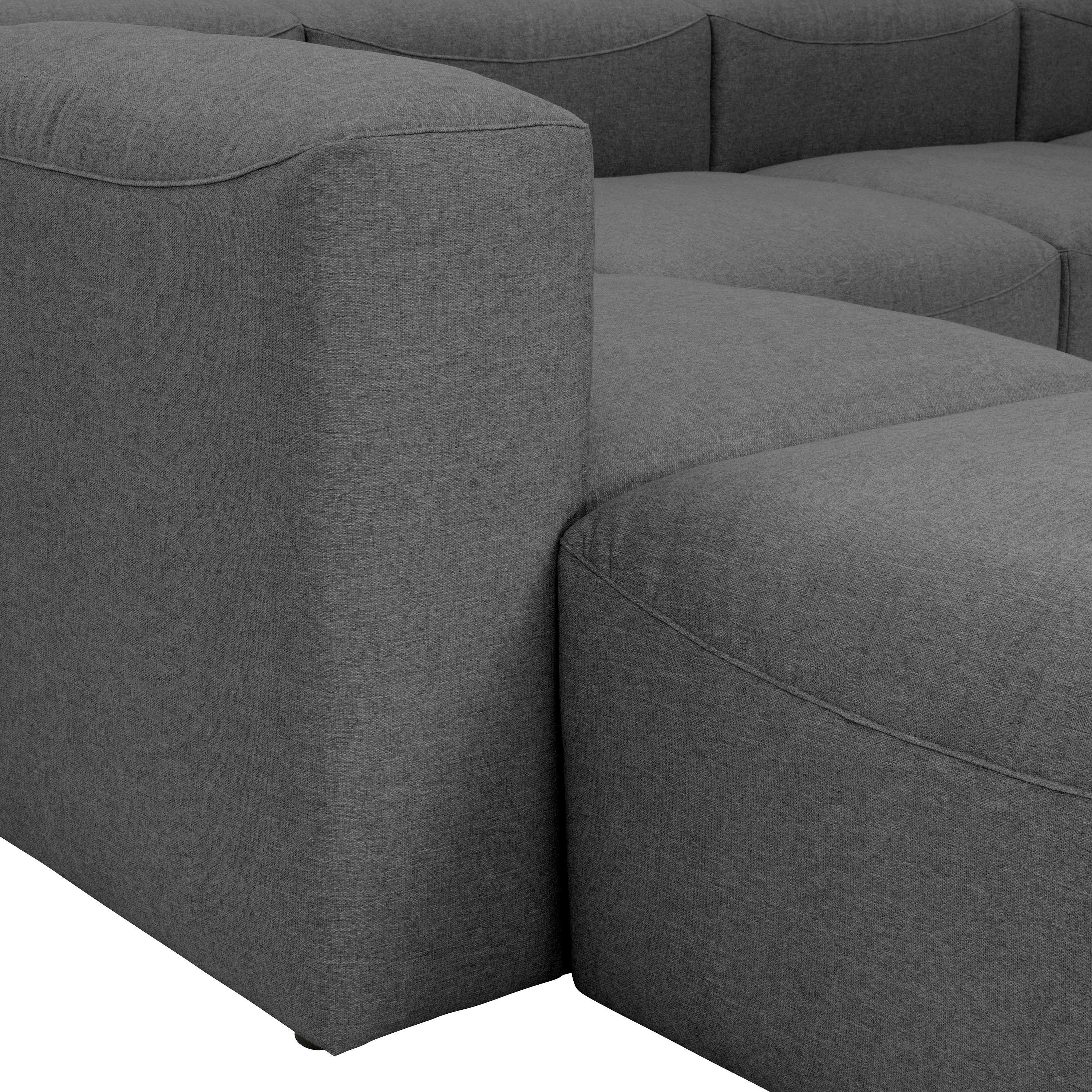 Sitz-Elementen, 7 Sofa-Set Max 7 Lena, individuell anthrazit 01 Teile, kombinierbar aus Winzer® Wohnlandschaft Spar-Set