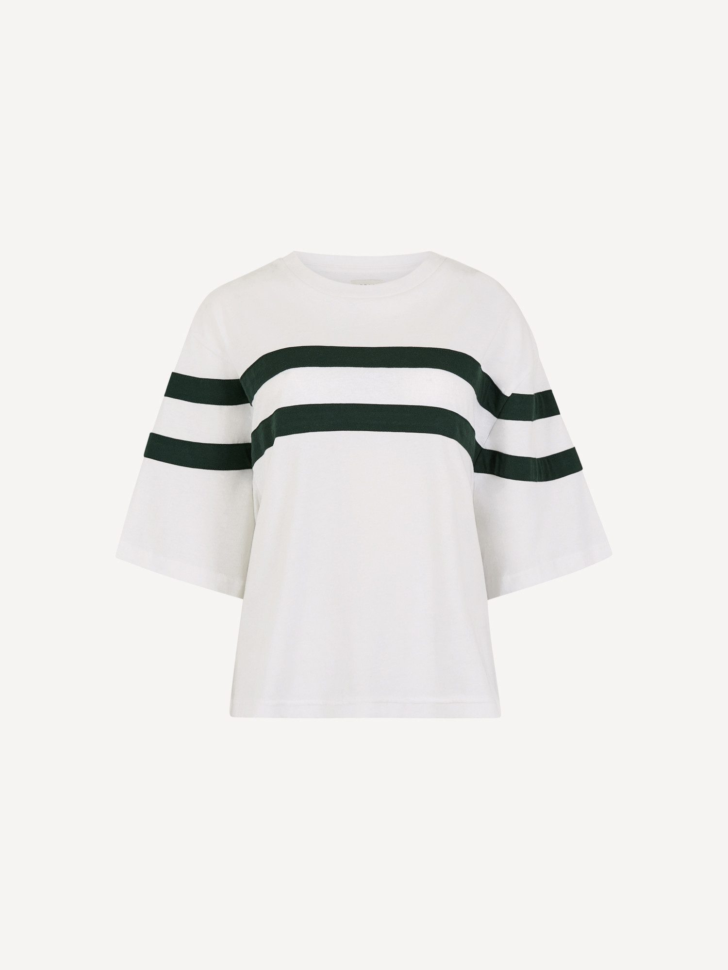 T-Shirt Sportliches gestreiftes Boxy-T-Shirt