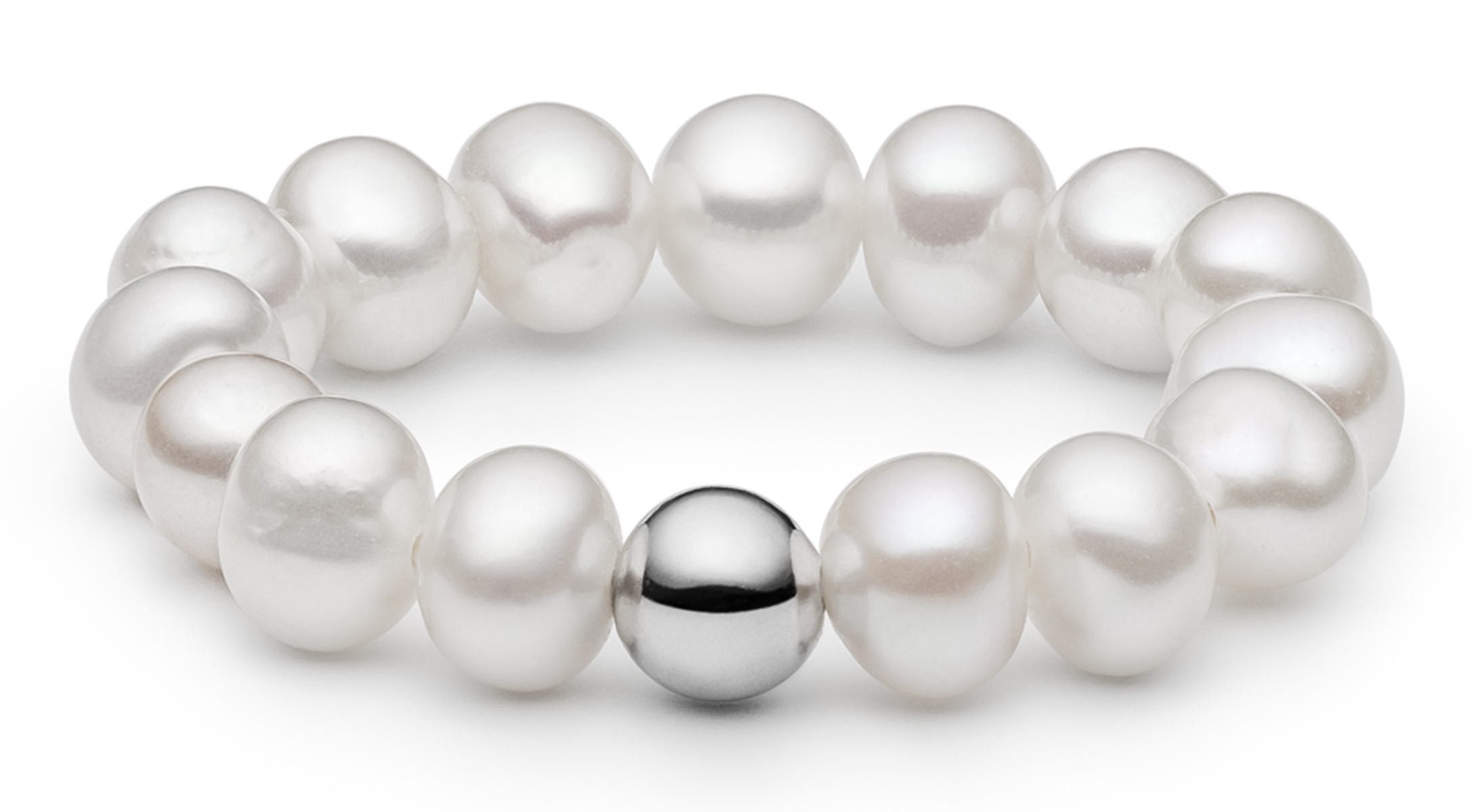 Gaura Pearls Perlenring weiß, kleine Perlen, Silberperle, flex, echte Süßwa günstig online kaufen