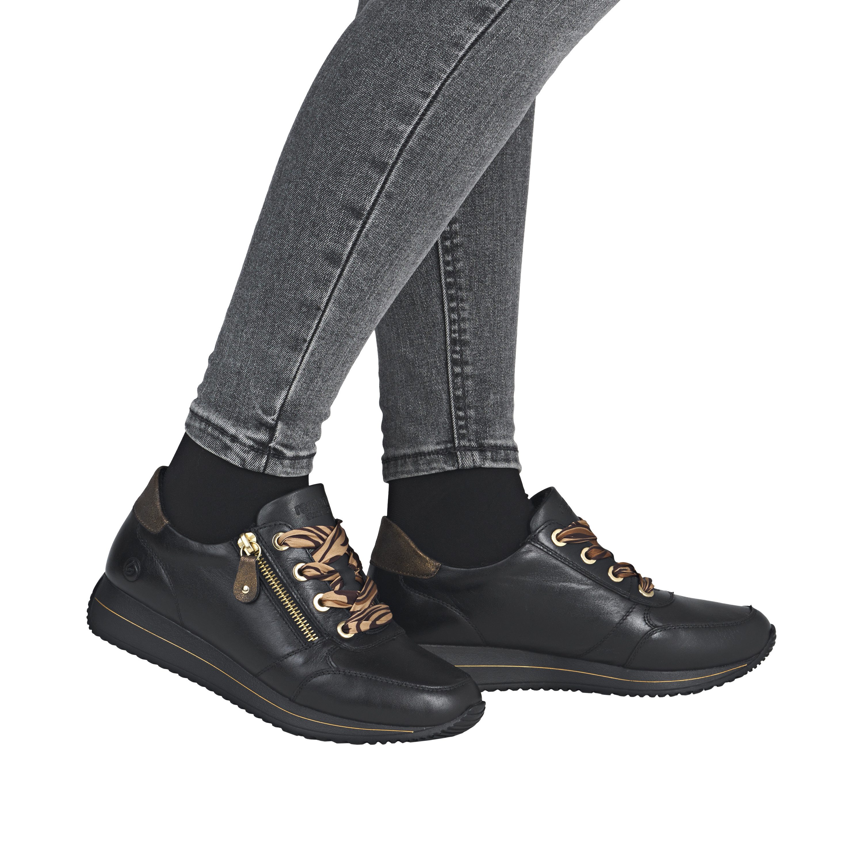 Remonte Keilsneaker Schnürschuh, Halbschuh, Freizeitschuh mit seitlichem Re günstig online kaufen