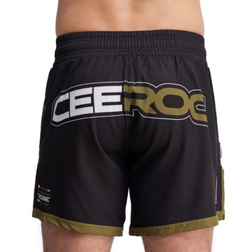 CEEROC Trainingsshorts MMA Shorts, Kampfsporthose kurz, Kickboxen, Crossfit Black/Olive
