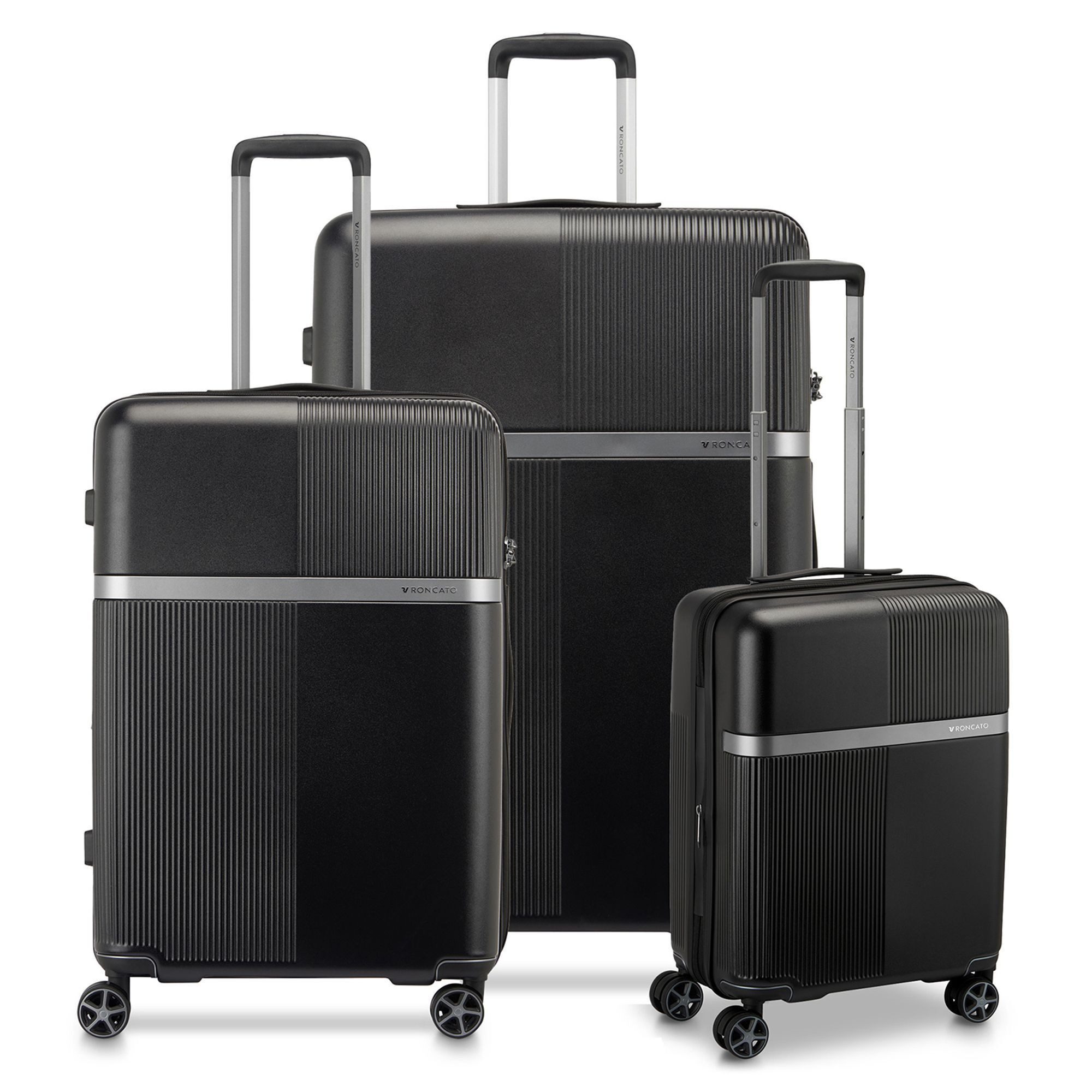 RONCATO Trolleyset Airglam, 4 Rollen, (3-teilig, 3 tlg), Polycarbonat