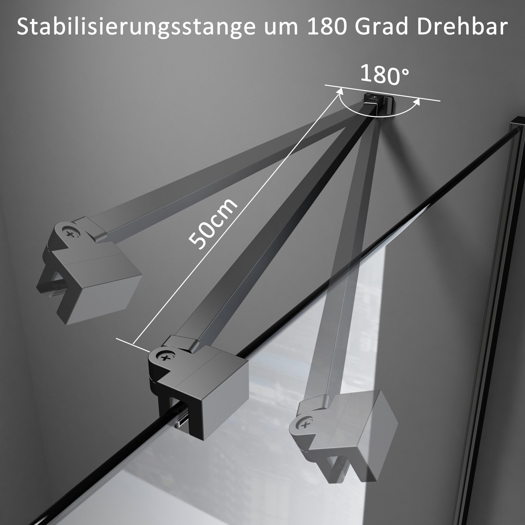 Boromal Duschwand-Stabilisationsstange Stabilisator Haltestange Stabilisier günstig online kaufen