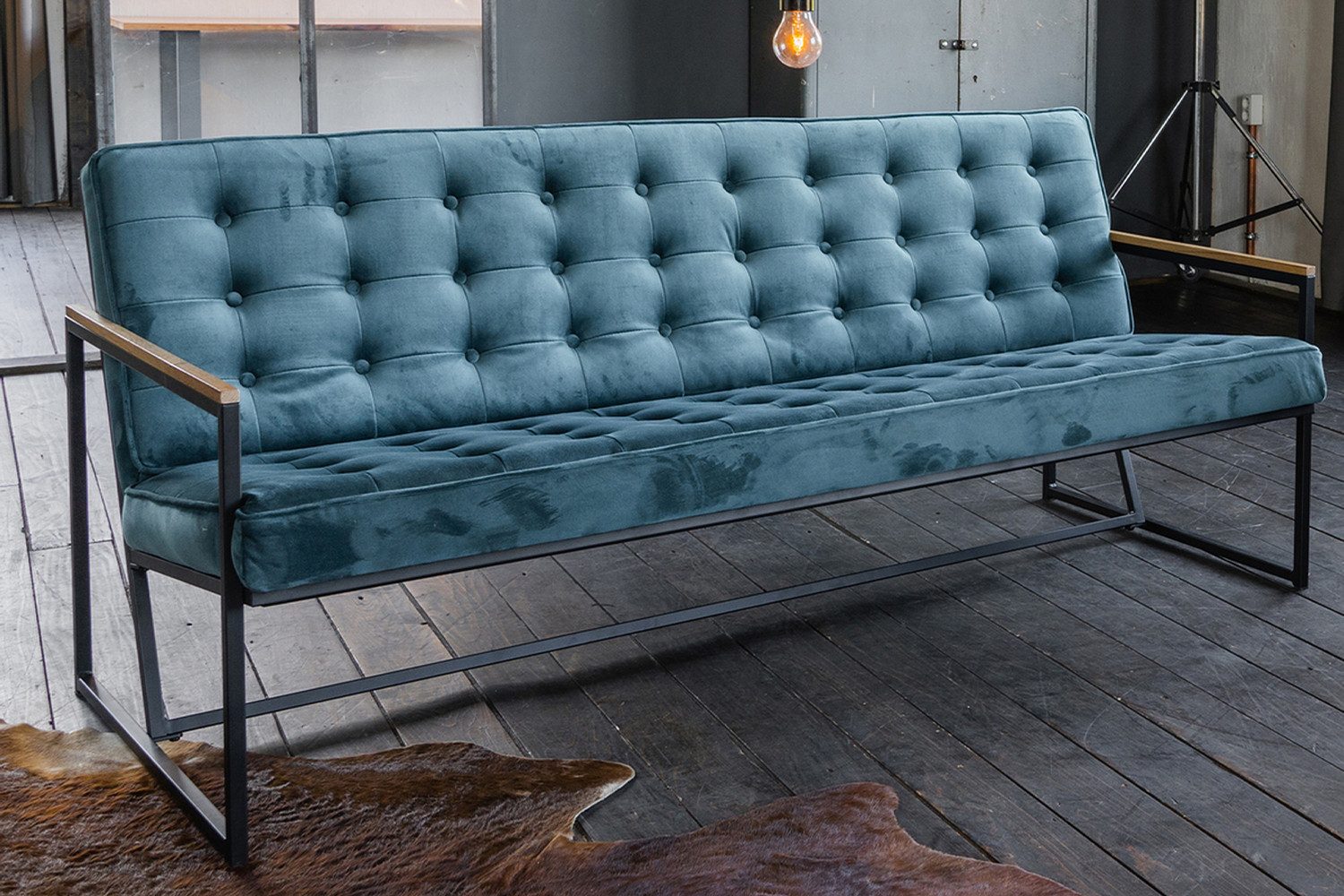 KAWOLA Sofa ARLY, Polsterbank Velvet verschiedene Farben